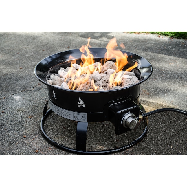 Portable Steel Propane Gas Fire Pit, Outdoor Movable Fire Pits