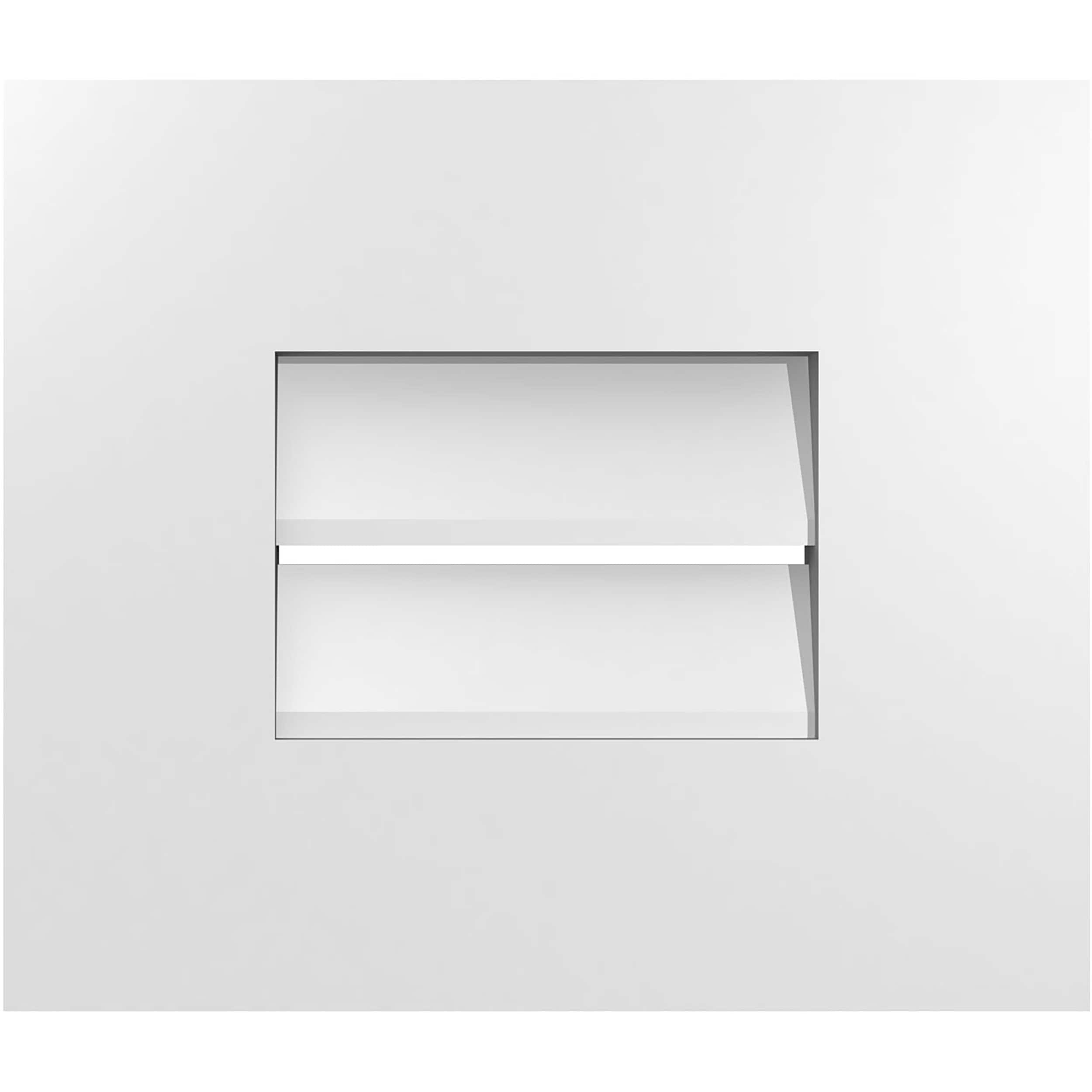Ekena Millwork GVPVE14X1201SF 14-Inches x 12-Inches Off-white Rectangle PVC Gable Louver Vent
