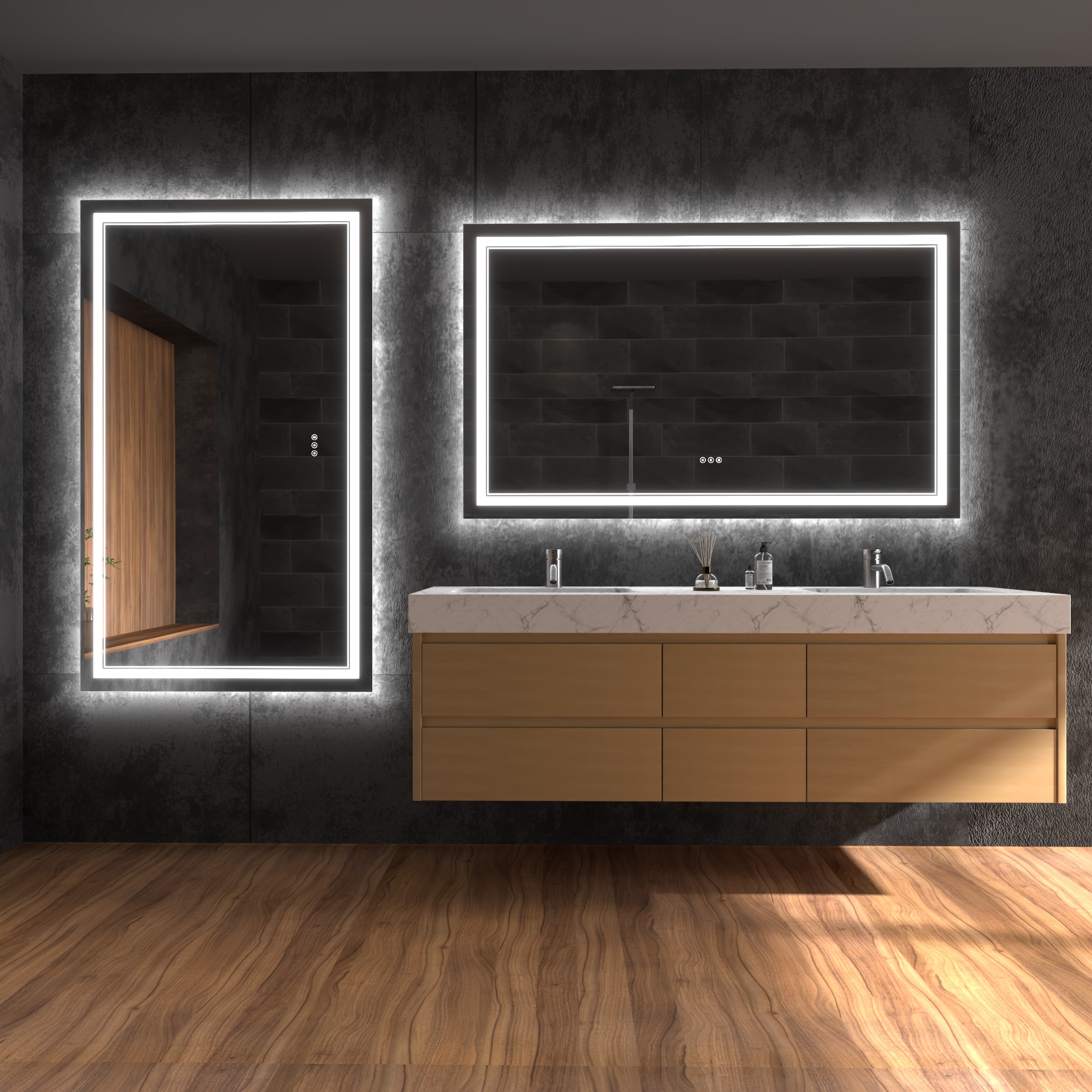 ExBrite LSBM6028BL Framed-Bath-Mirrors - View #10