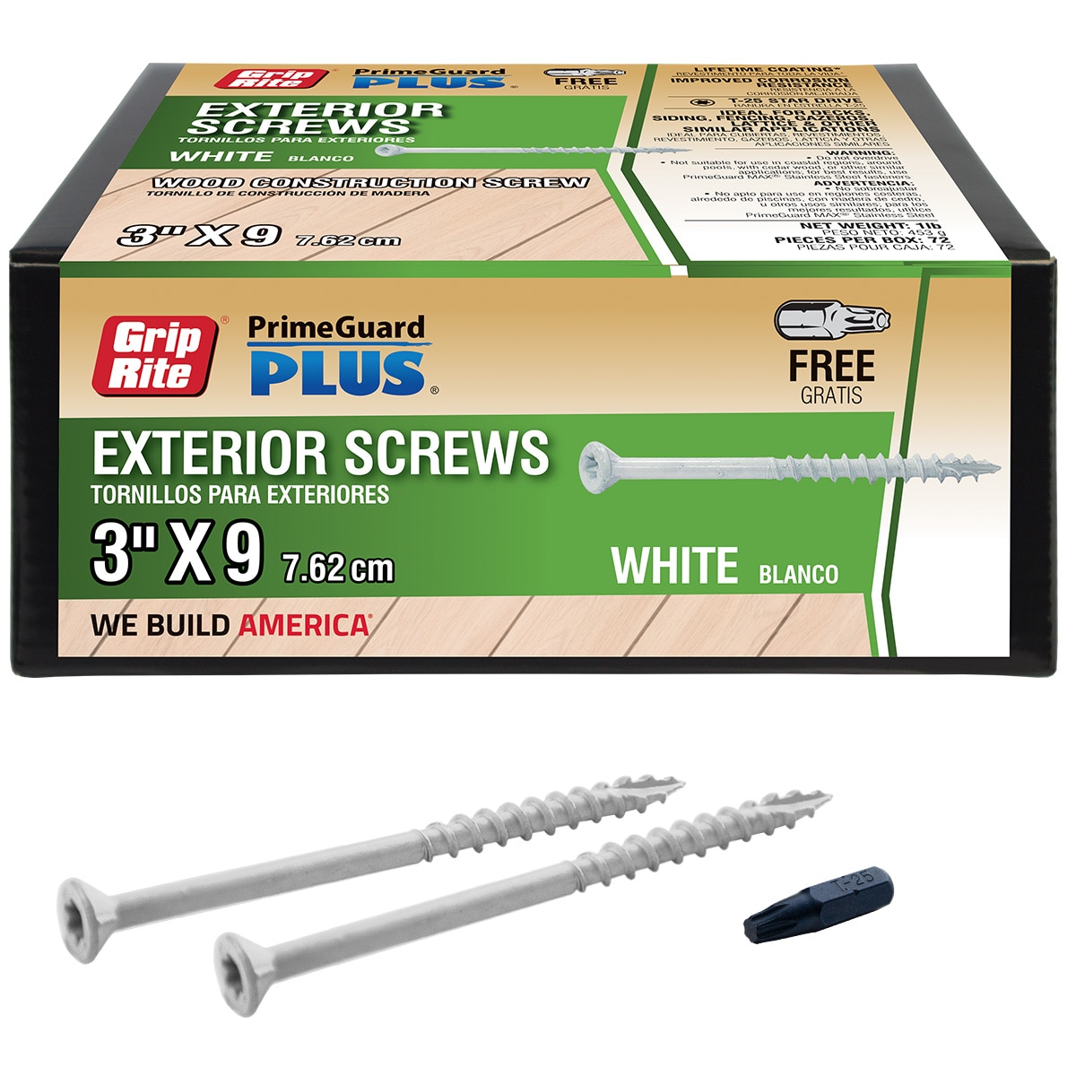 Grip-Rite L3STW1 #9 x 3-in Wood to wood Deck Screws ( 87 -Per Box )
