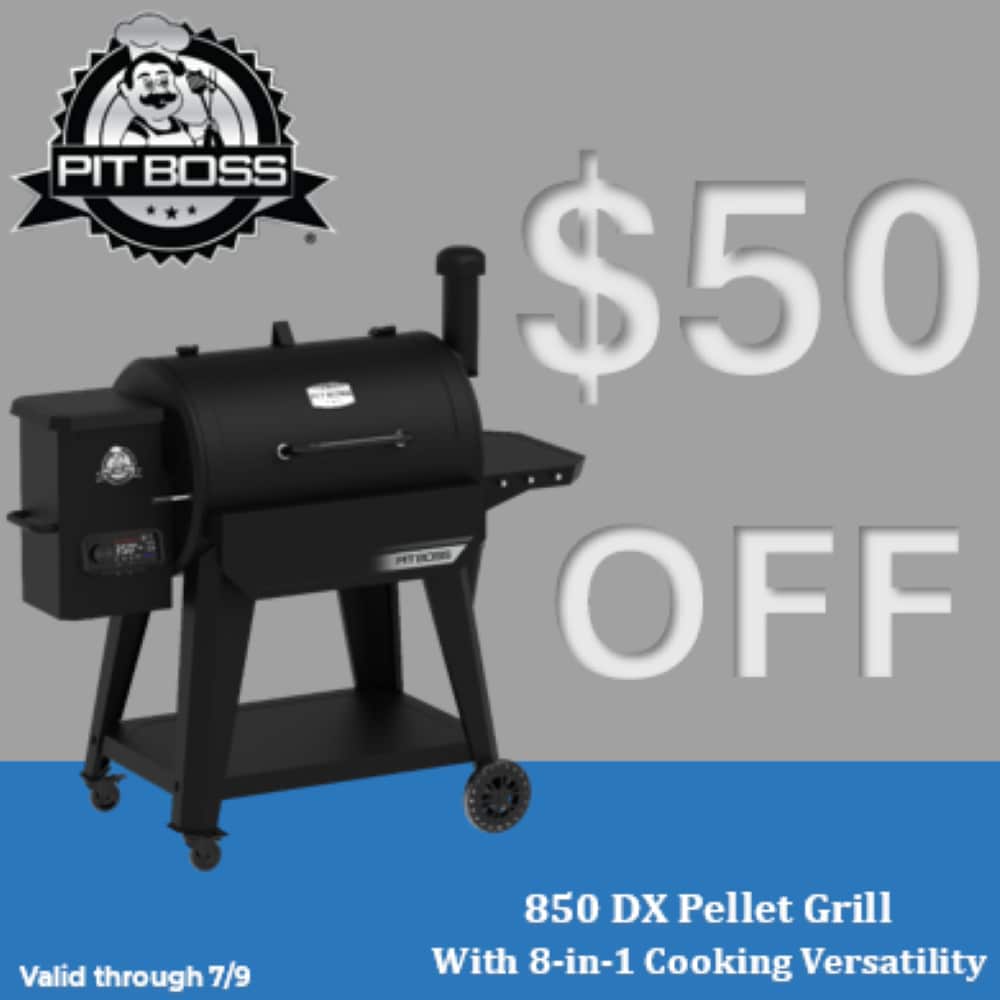 Pit Boss Wood Pellet 850 DX 840-Sq in Black Pellet Grill with Smart Compatibility
