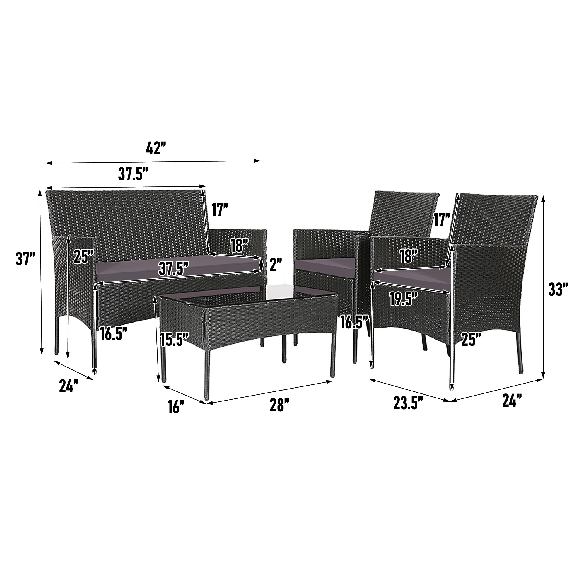 LIVIZA OUS65357GR Patio-Conversation-Sets - View #2