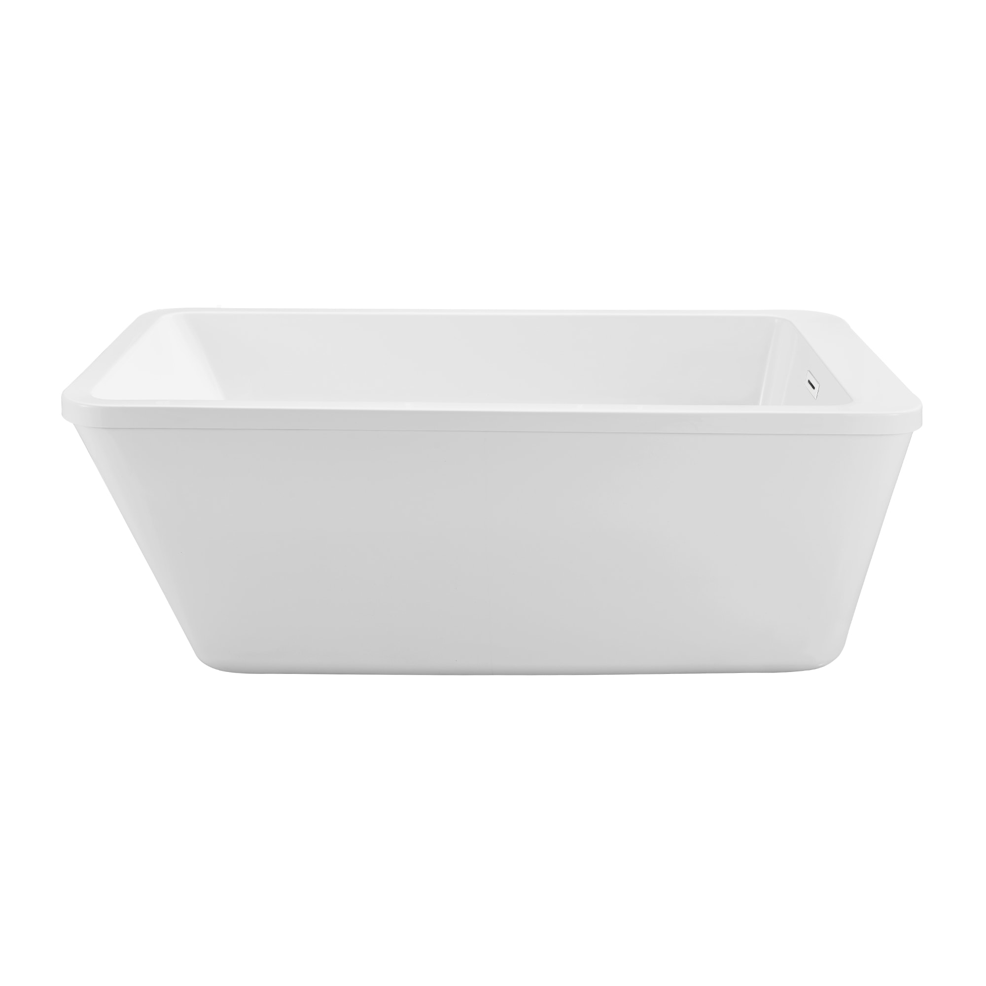 Streamline NPT9240WH 32-in x 60-in Glossy White Acrylic Rectangular Freestanding Soaking bathtub with Drain ( Reversible Drain )