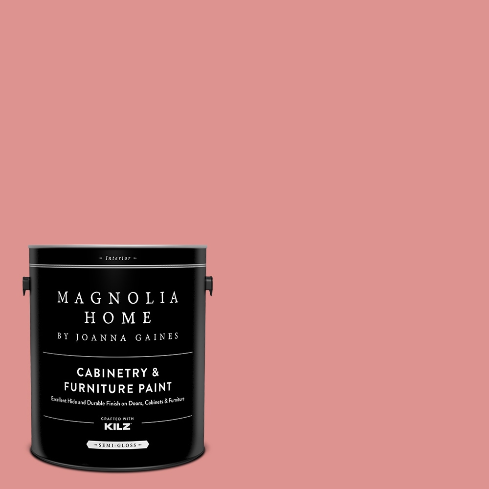 Magnolia Home MAG028-4082238  by Joanna Gaines Semi-gloss Pink Lemonade MAG028 Tintable Cabinet Furniture Paint Enamel ( 1-gallon )