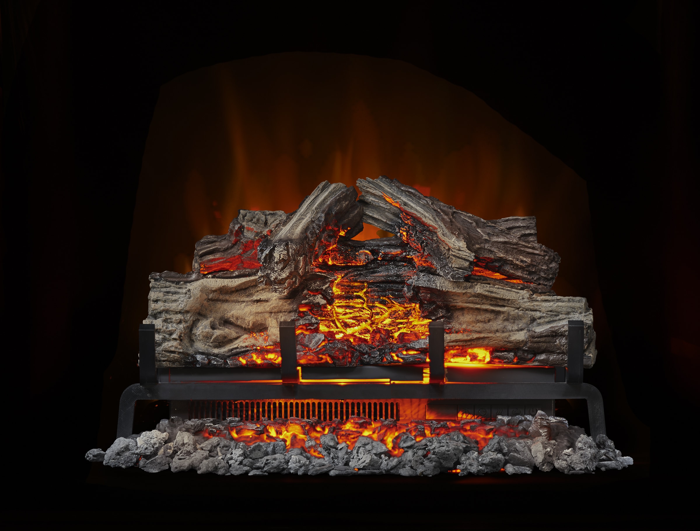 NAPOLEON NEFI24H 24-in W 5000-BTU Black Electric Fireplace Logs with Heater and Thermostat Remote Control Included