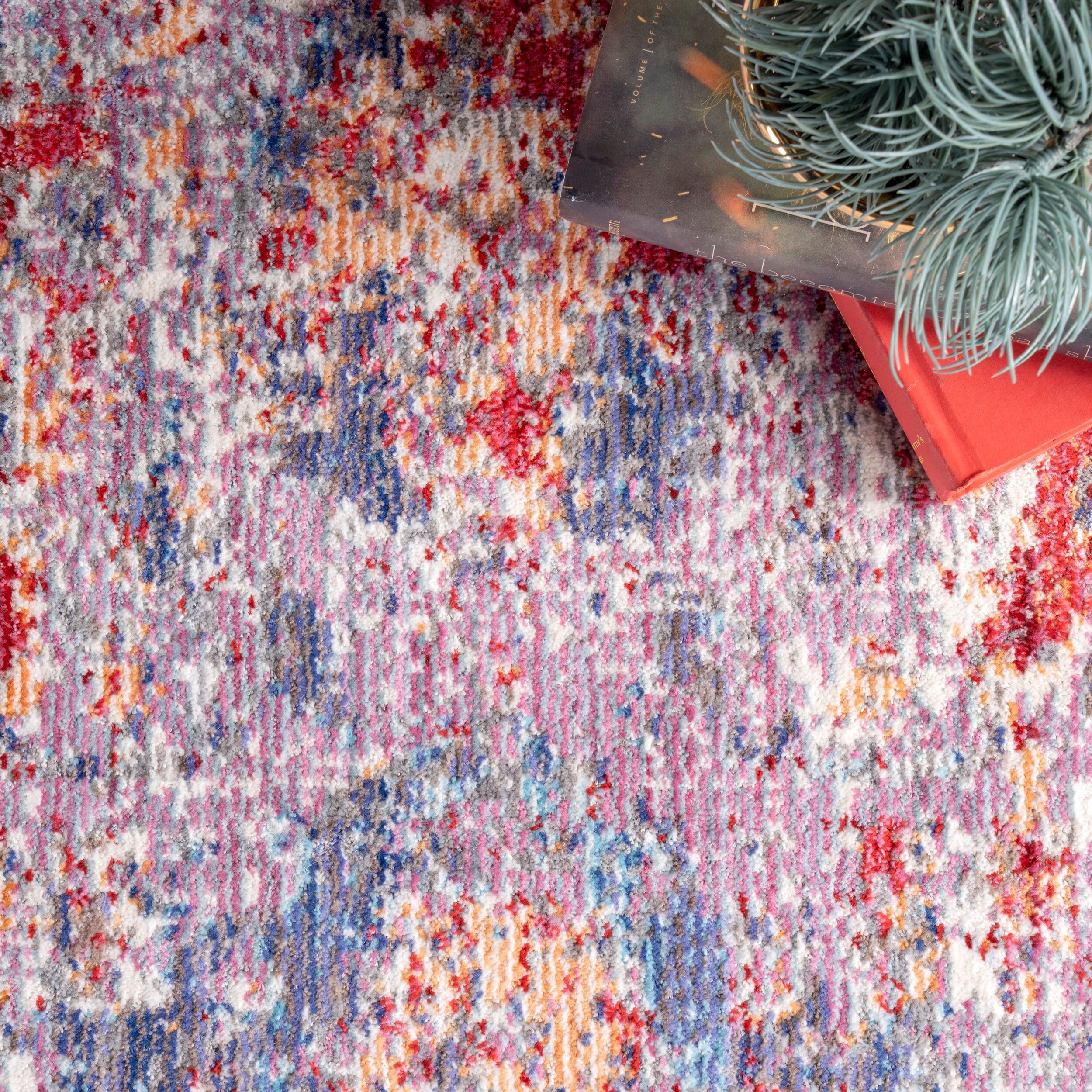 nuLOOM Elmer 8 X 11 (ft) Pink Indoor Distressed/Overdyed Oriental Area ...