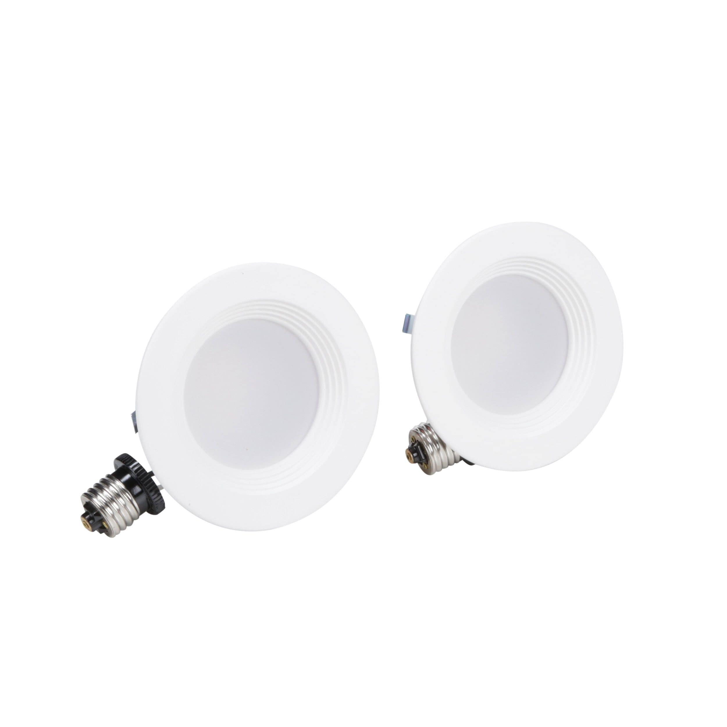 Utilitech 2-Pack 50-Watt Equivalent White LED Recessed Retrofit Downlight Fits Housing Diameter: 4-in Feit Electric Company DLS15-04G27D1E-WH-F2