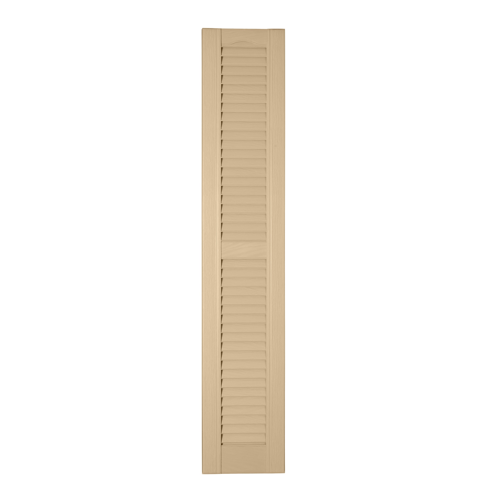 RELIABILT LVRCT0974011 9-in W x 74-in H Sandalwood Louvered Polypropylene Exterior Shutters ( 2 -Pack )