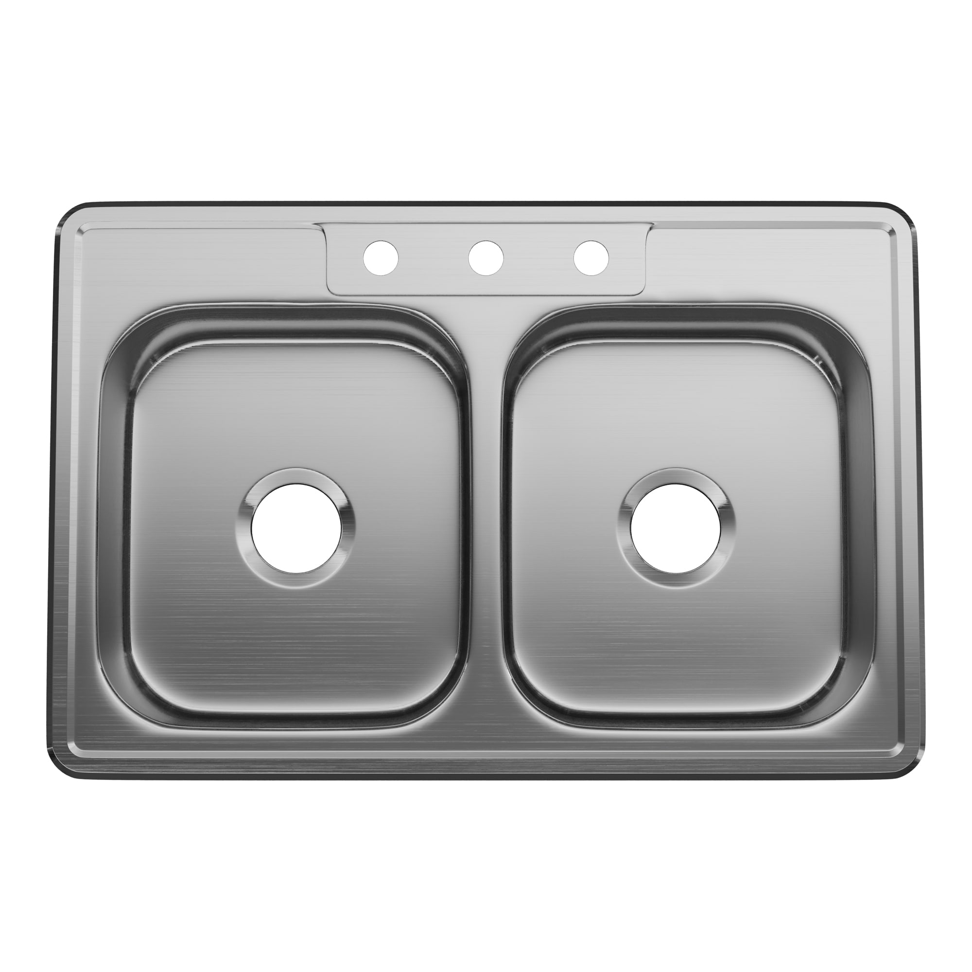 33'' Stainless Steel Double Bowl Drop-In Kitchen Sink