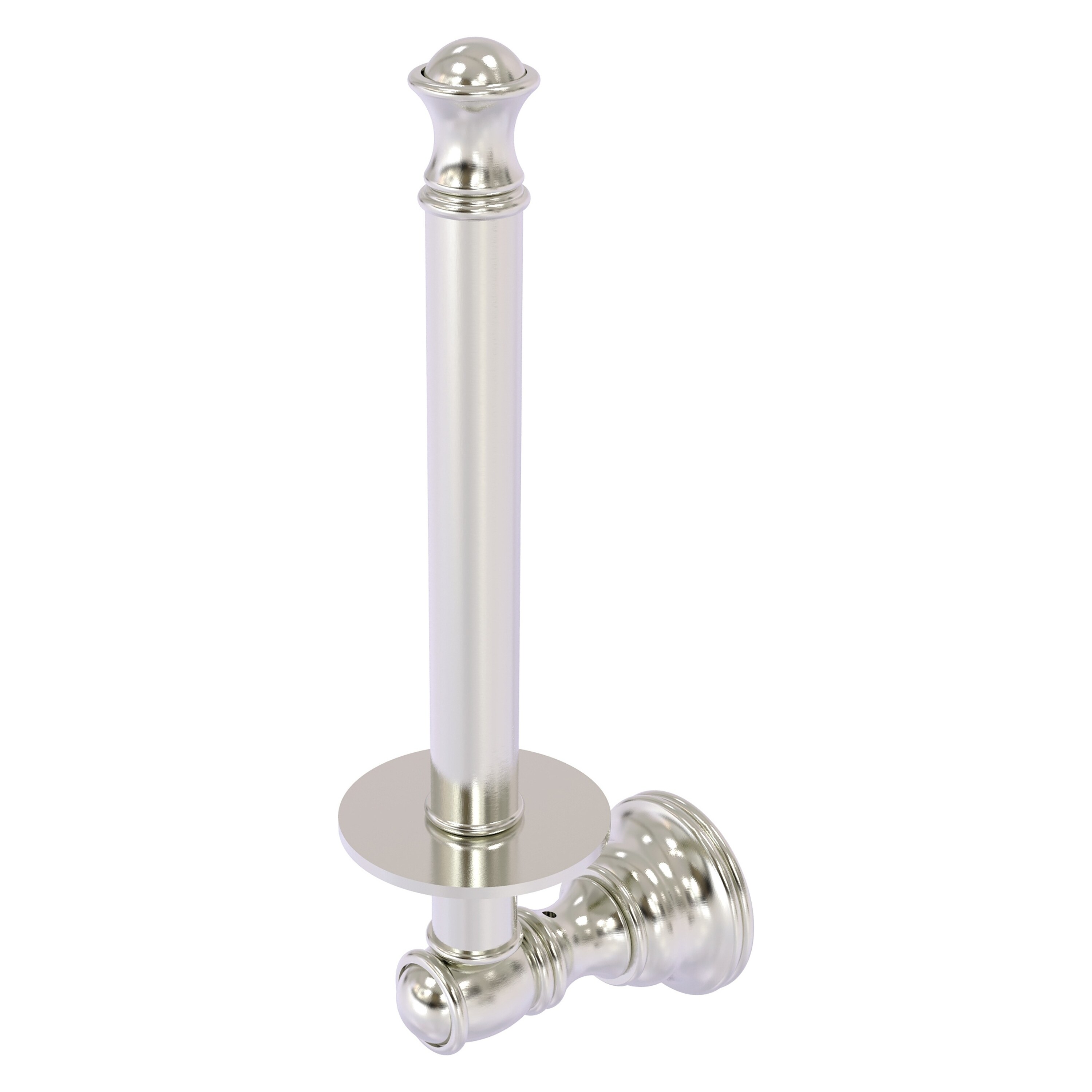 Allied Brass CL-24U-SN Carolina Satin Nickel Wall mount Single post Toilet Paper Holder 1 -Rolls
