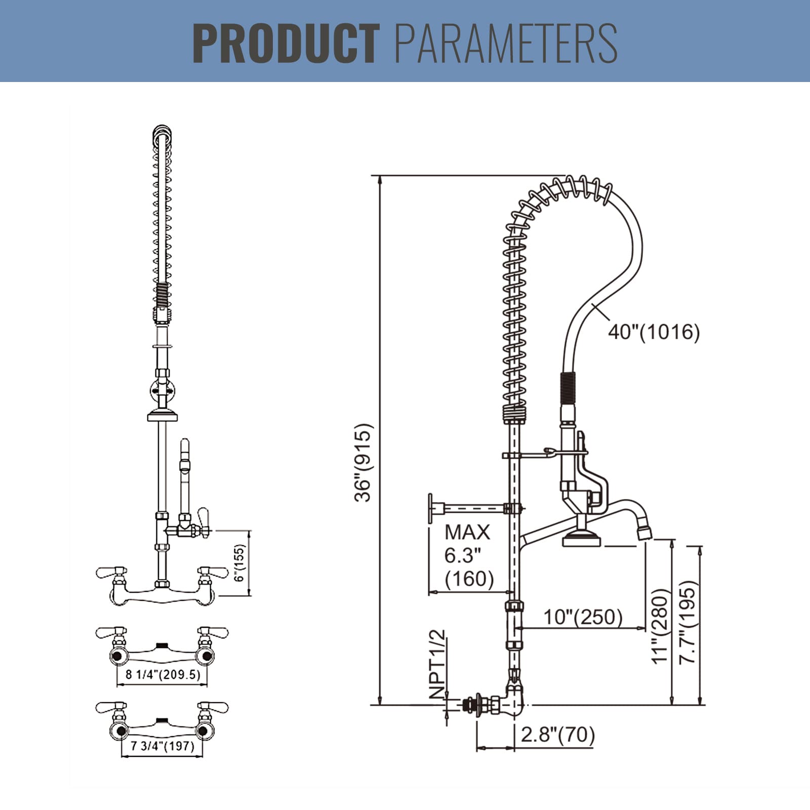 WOWOW 2314300C-36-LW Kitchen-Faucets - View #7