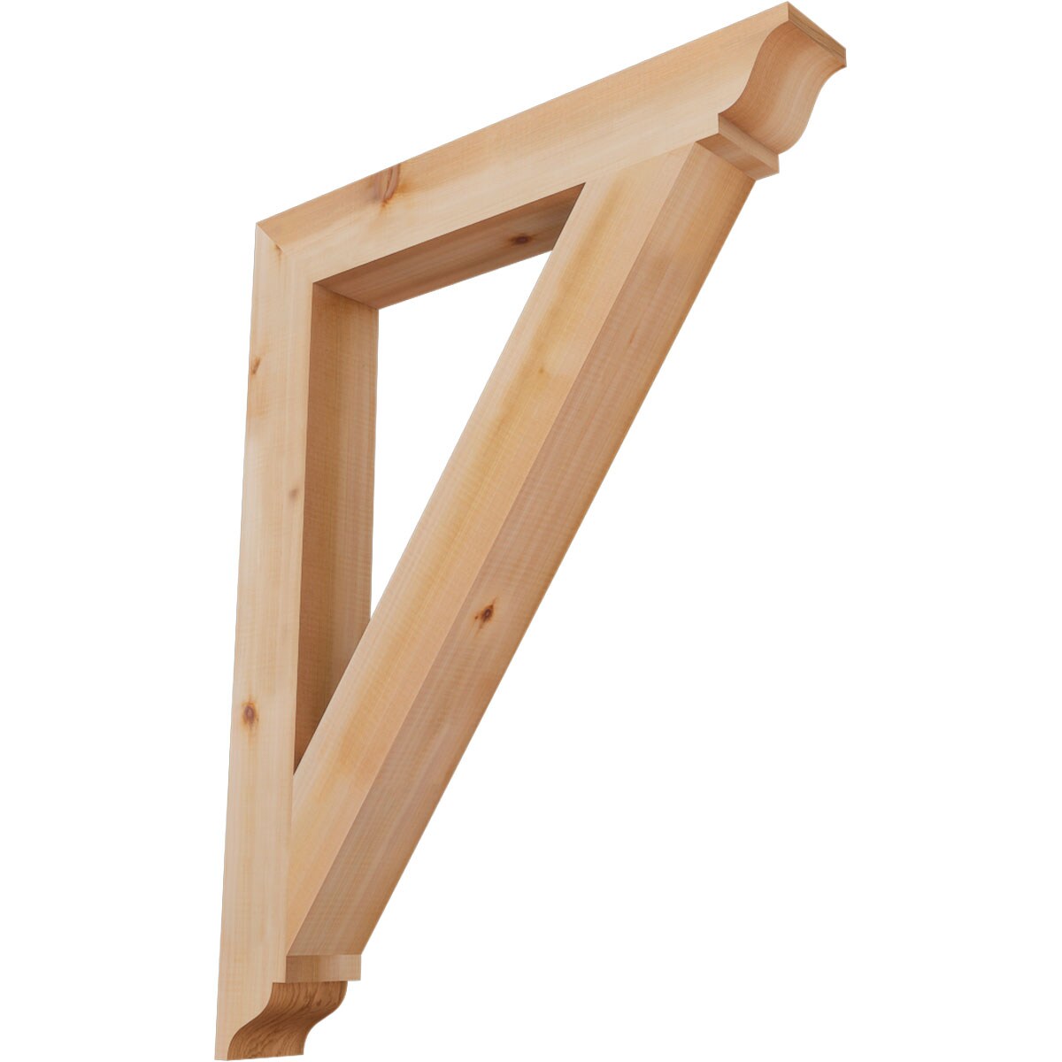 Ekena Millwork BKT04X28X36TRA01SWR Traditional traditional smooth 3-1/2-in x 28-in x 36-in Western red cedar Brown Wood Standard bracket