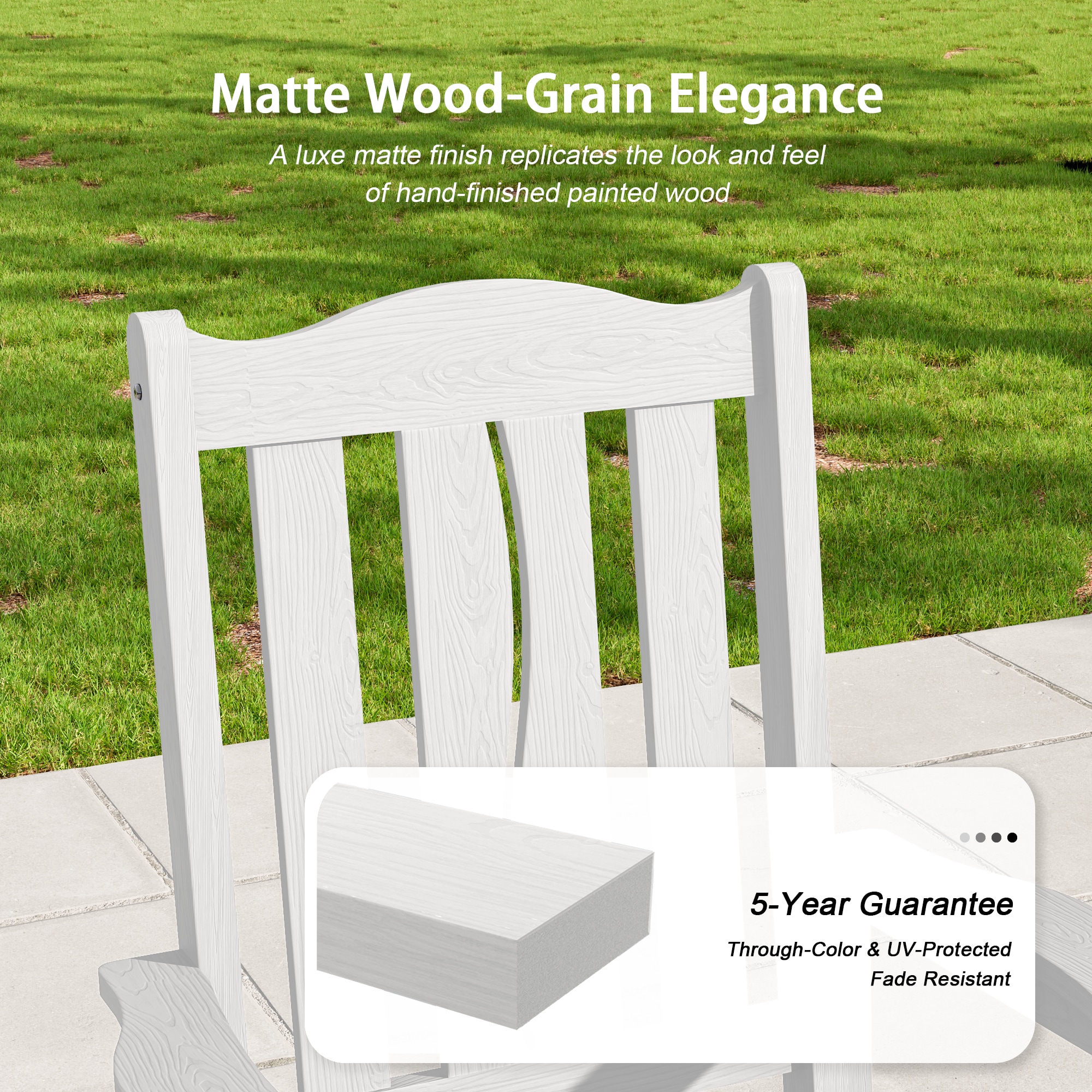 BEWOOD LMK-PE-TS-64WT-4 Patio-Chairs - View #5