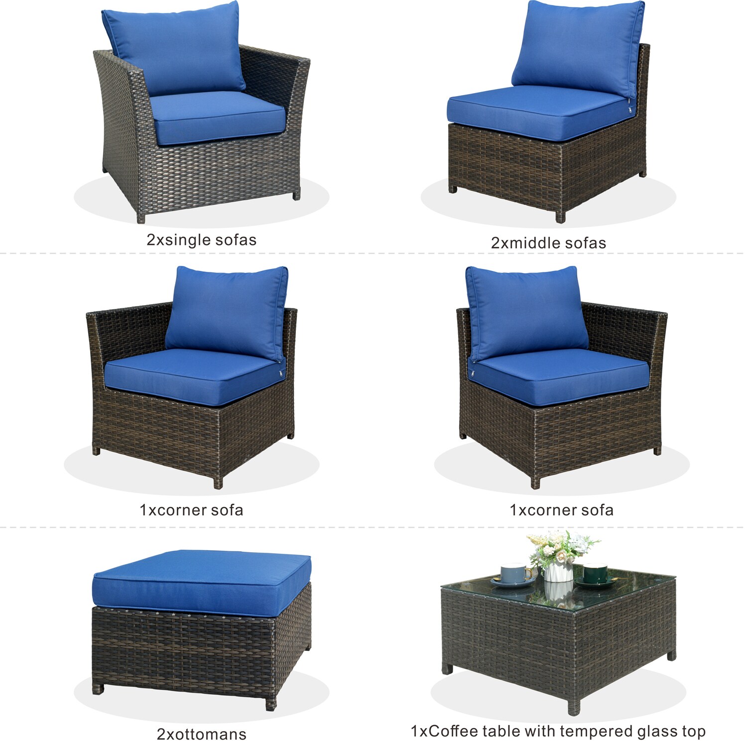 Ovios RS100-92 Patio-Conversation-Sets - View #7
