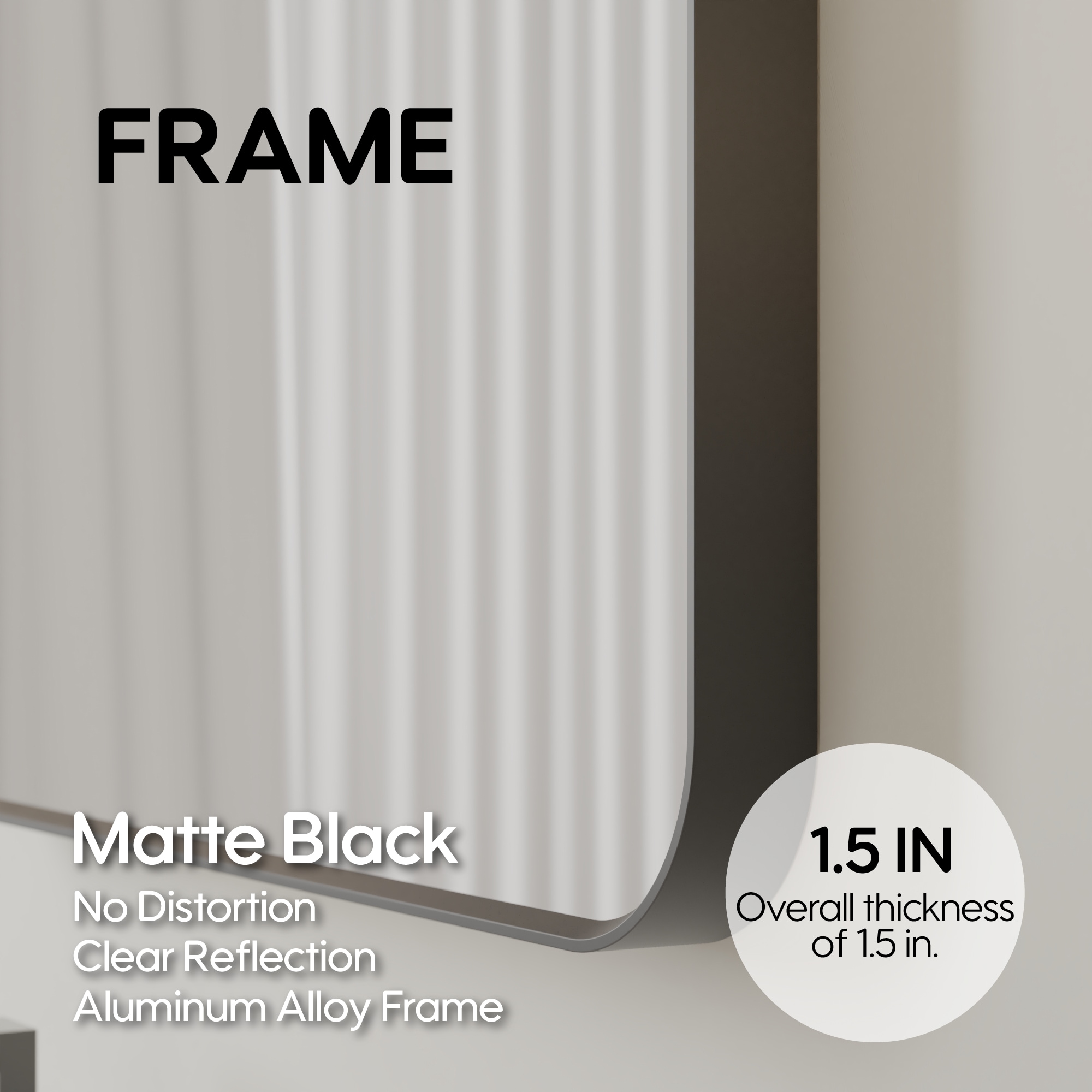 WELLFOR F1MR3636MB Framed-Bath-Mirrors - View #10