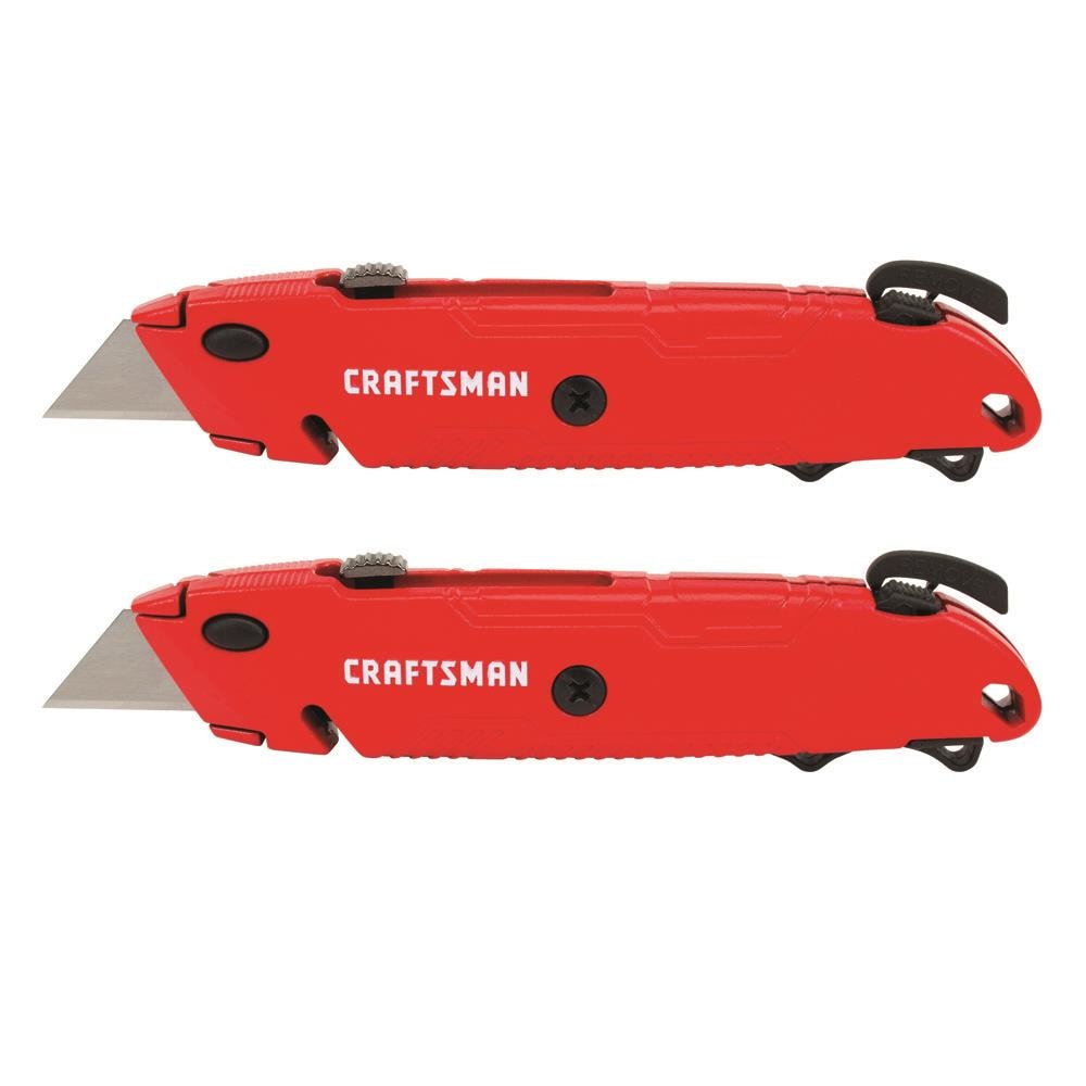 CRAFTSMAN CMHT10378 3/4-in 6-Blade Retractable Utility Knife with On Tool Blade Storage