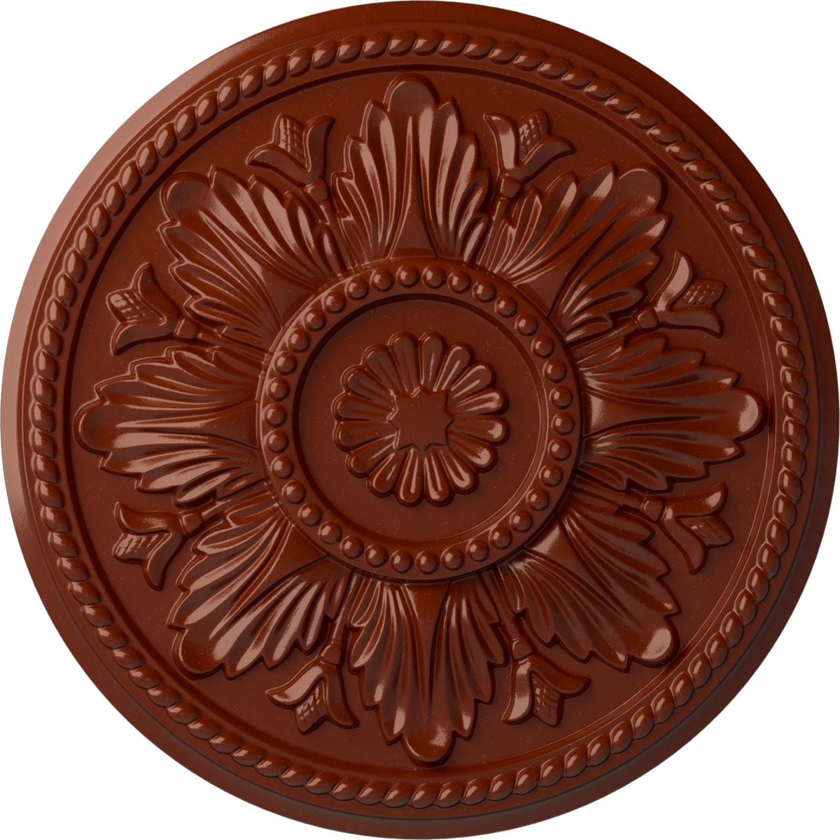 Ekena Millwork CM18EDFIF Edinburgh 18-in W x 18-in L Painted Firebrick Polyurethane Whole Ceiling Medallion