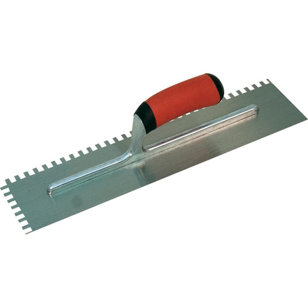 Marshalltown NT692 1/16-in x 1/16-in x 1/16-in Ground Steel Square Notch Ceramic Floor Trowel