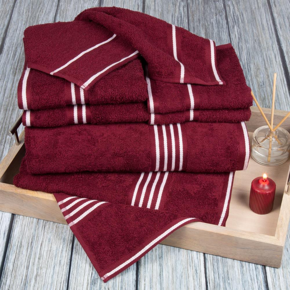 Deep Mahogany 18 Piece Plush Cotton Bath Towel Set