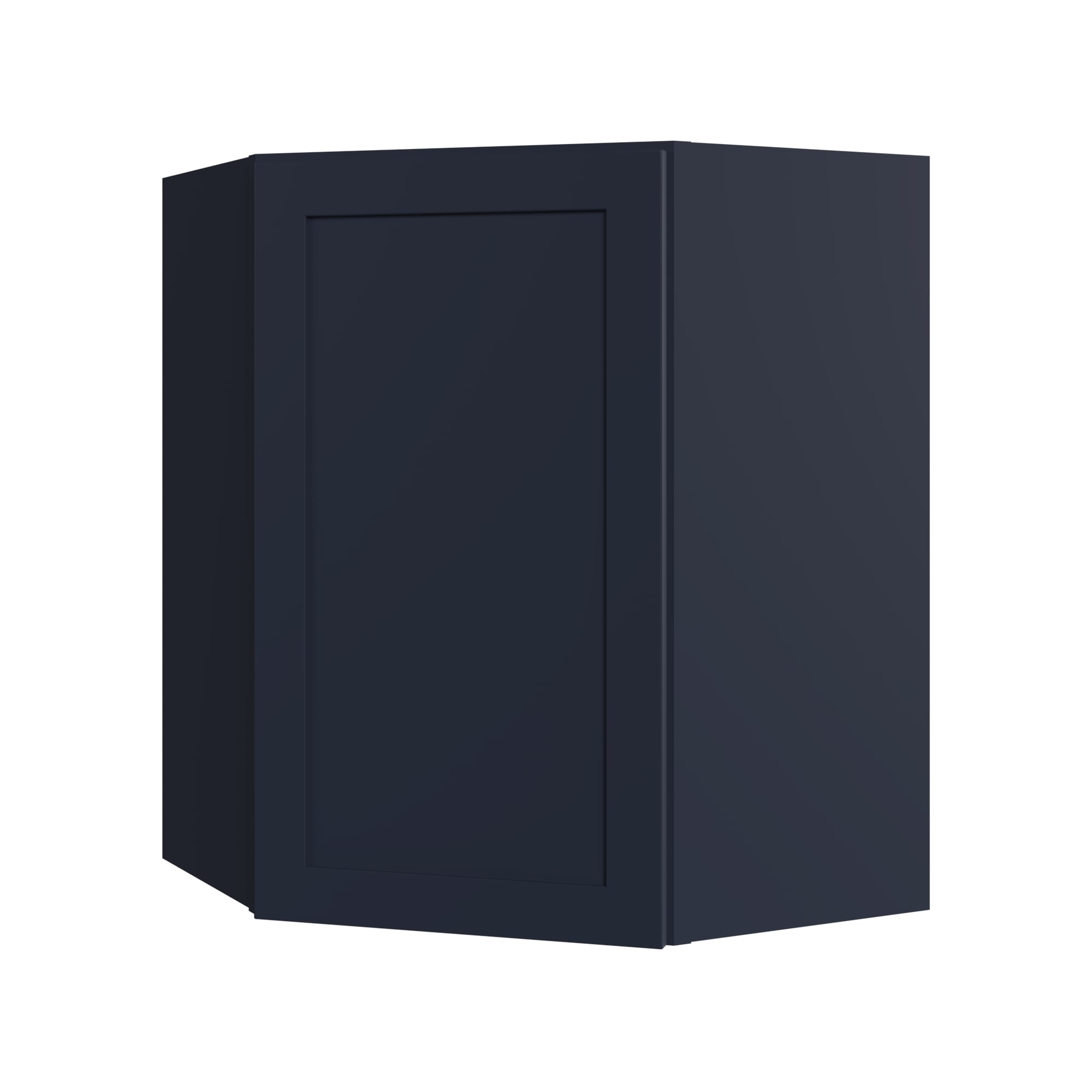 KraftMaid Momentum WA2430RG77 Deveron 24-in W x 30-in H x 24-in D Midnight Diagonal Corner wall Fully assembled Plywood Cabinet (Recessed Panel Shaker)
