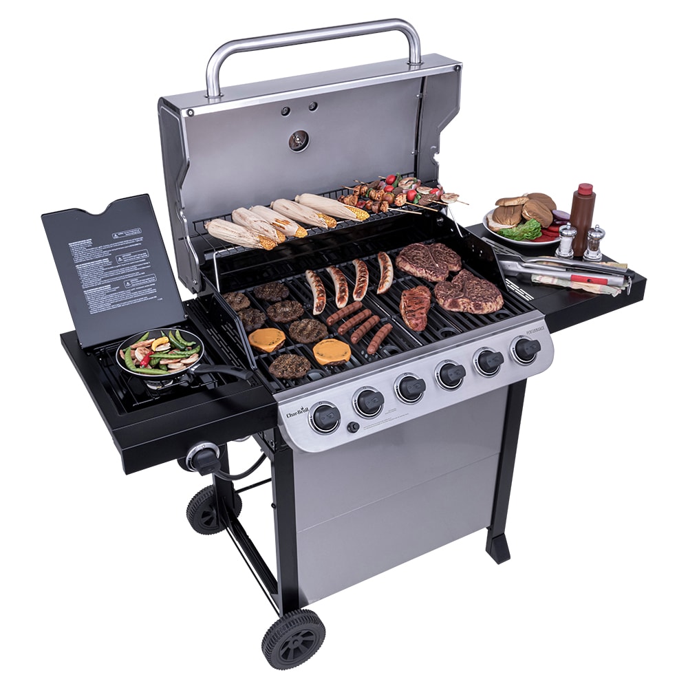 Char Broil Performance Black and Stainless 6 Burner Liquid Propane