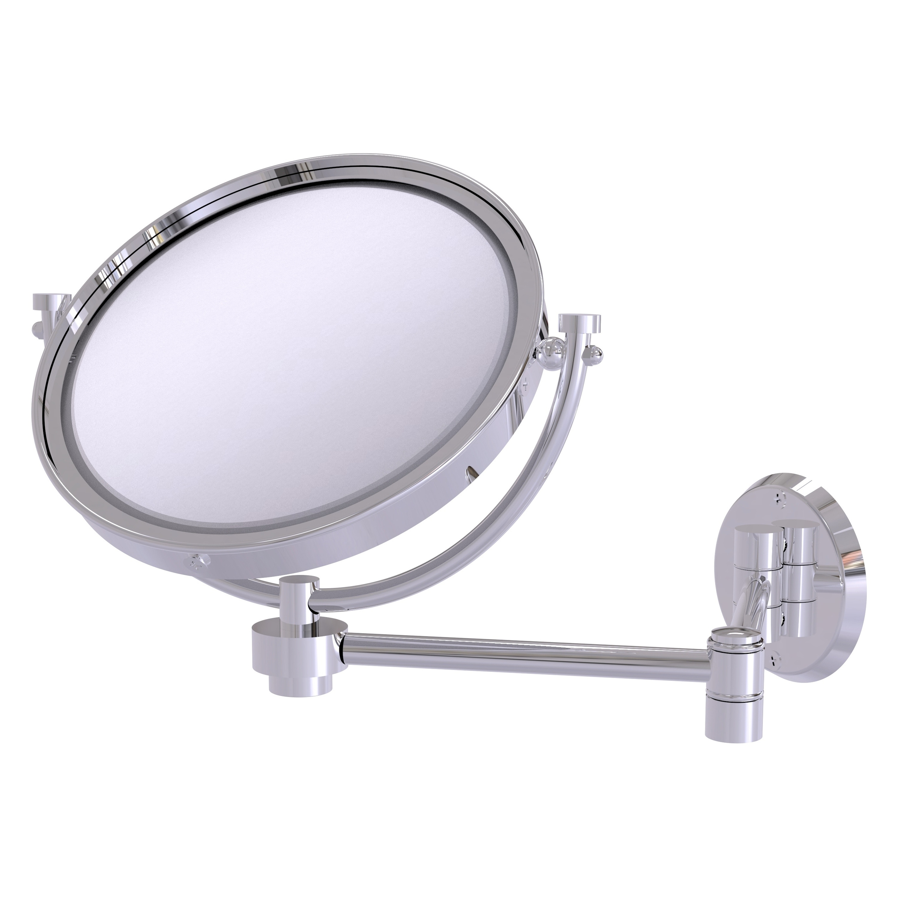 8-in x 10-in Polished Gold Double-sided 5X Magnifying Wall-mounted Vanity Mirror | - Allied Brass WM-6/4X-PC