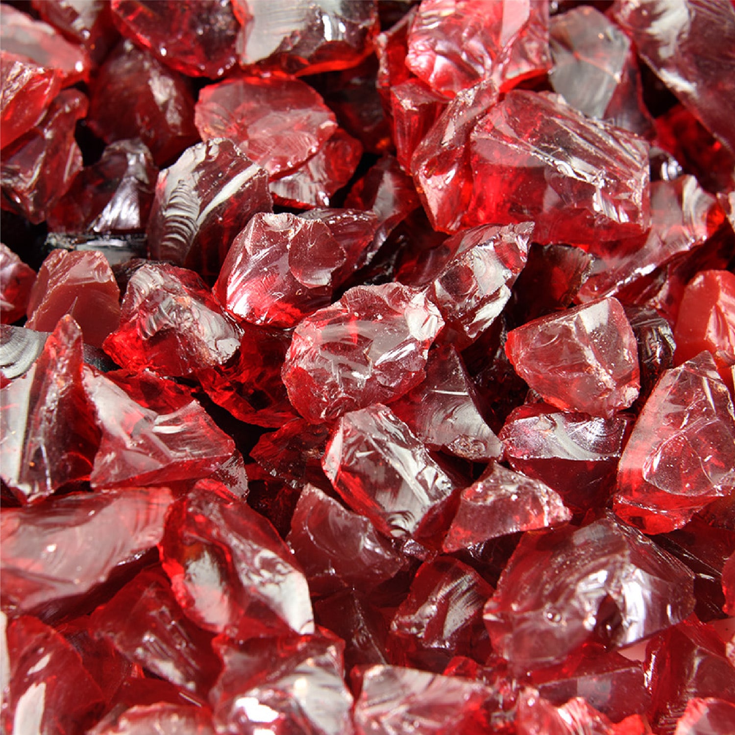 Yard Elements Burgundy Rose- Crushed Fire Glass For Indoor and Outdoor Fire  Pits or Fireplaces 10 Pounds 1/2 Inch- 3/4-in in the Fire Glass department  at