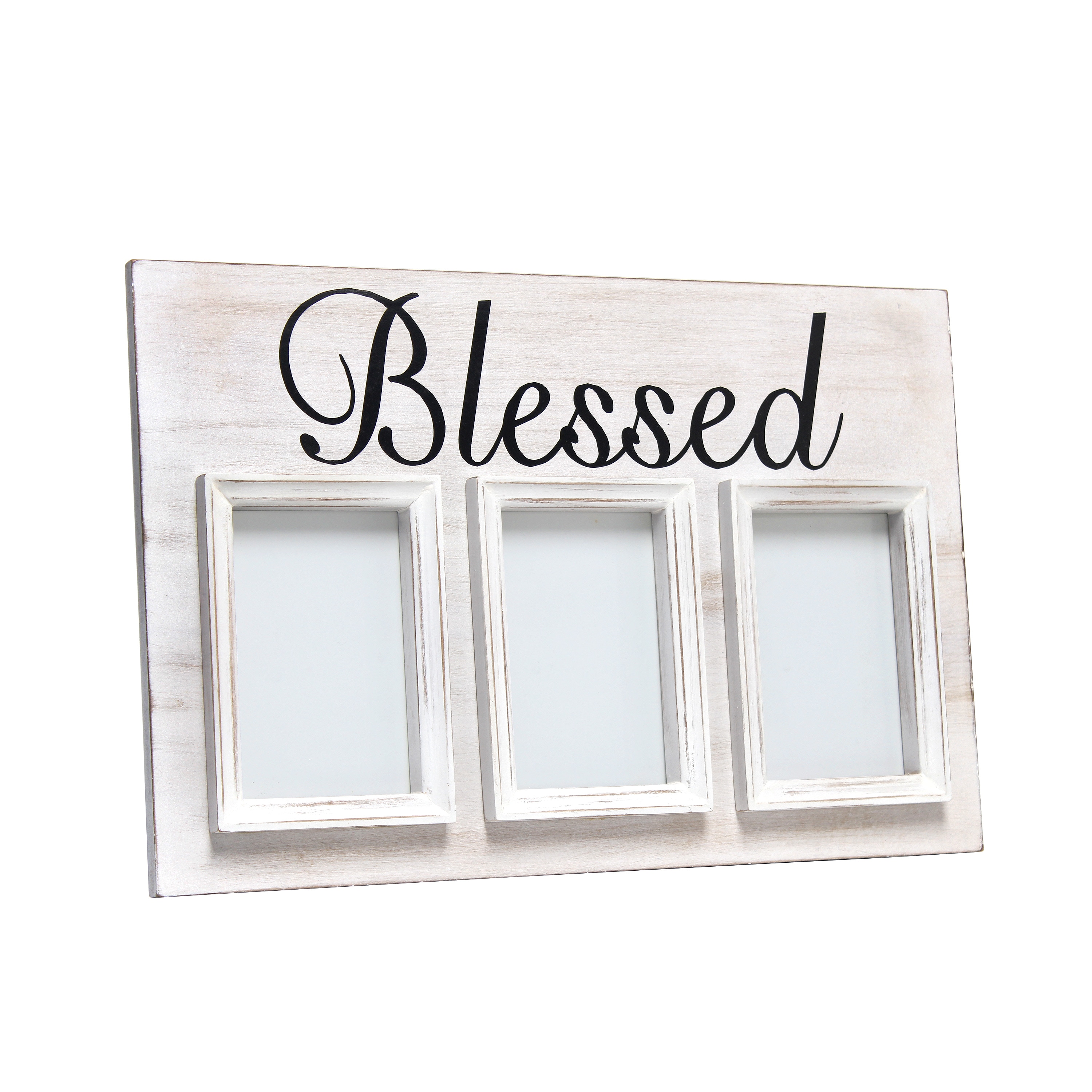 White Wood Blessed 8-Opening Collage Frame