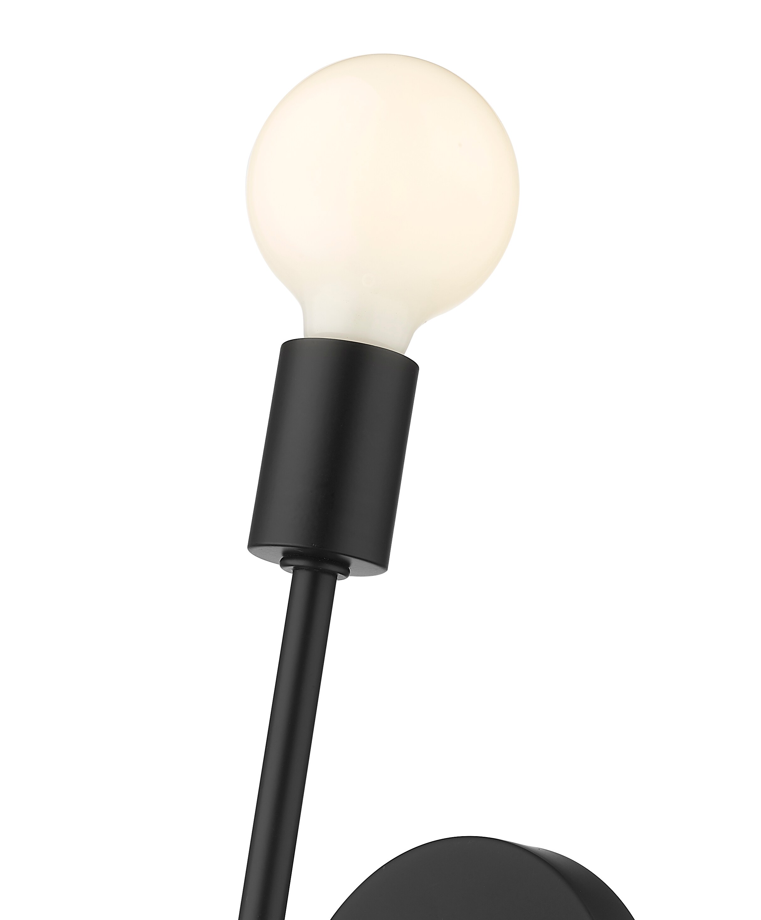 Modernist Matte Black Adjustable Outdoor Wall Sconce