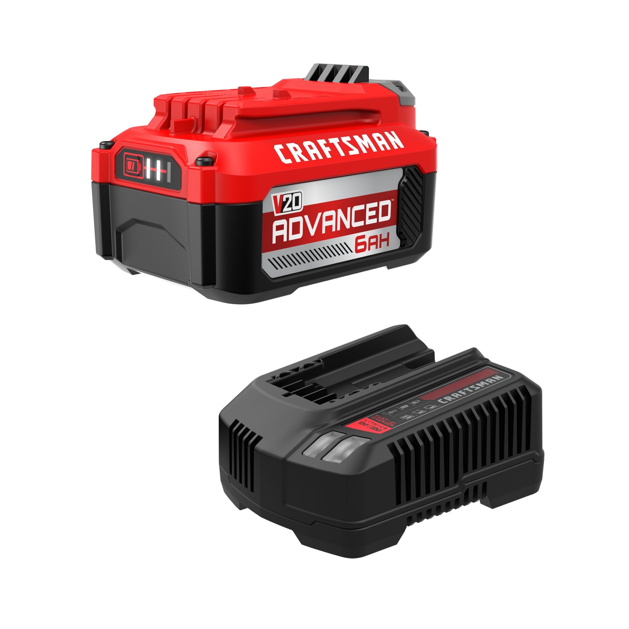 CRAFTSMAN V20 Advanced Battery Starter Kit 20 -Volt 1 -Pack Lithium-ion ( 6 Ah Battery and Charger )