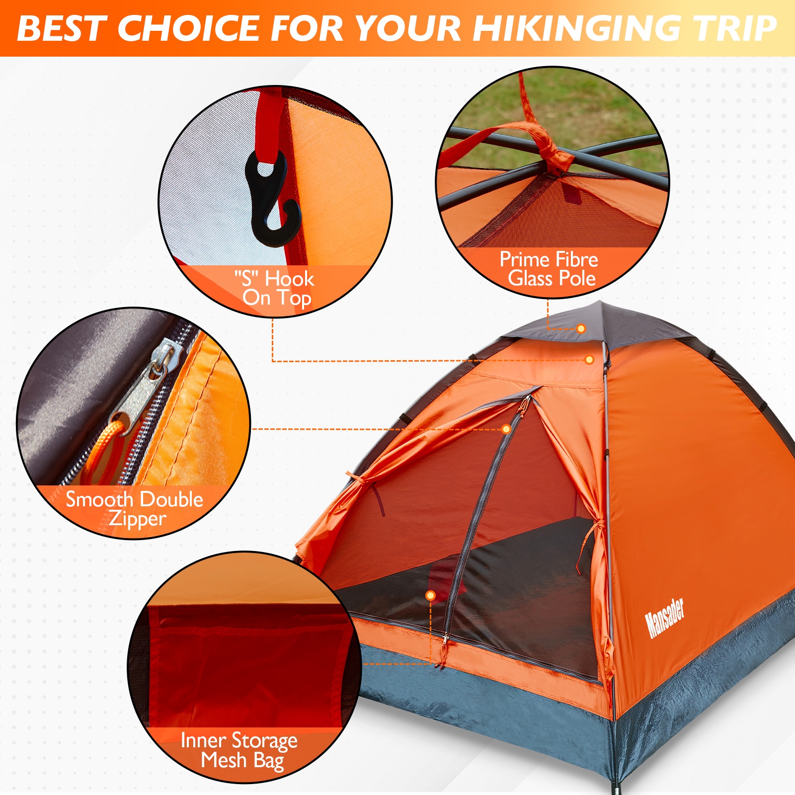 GARSING MAN-DOPA-2P-ORANGE tents - View #3