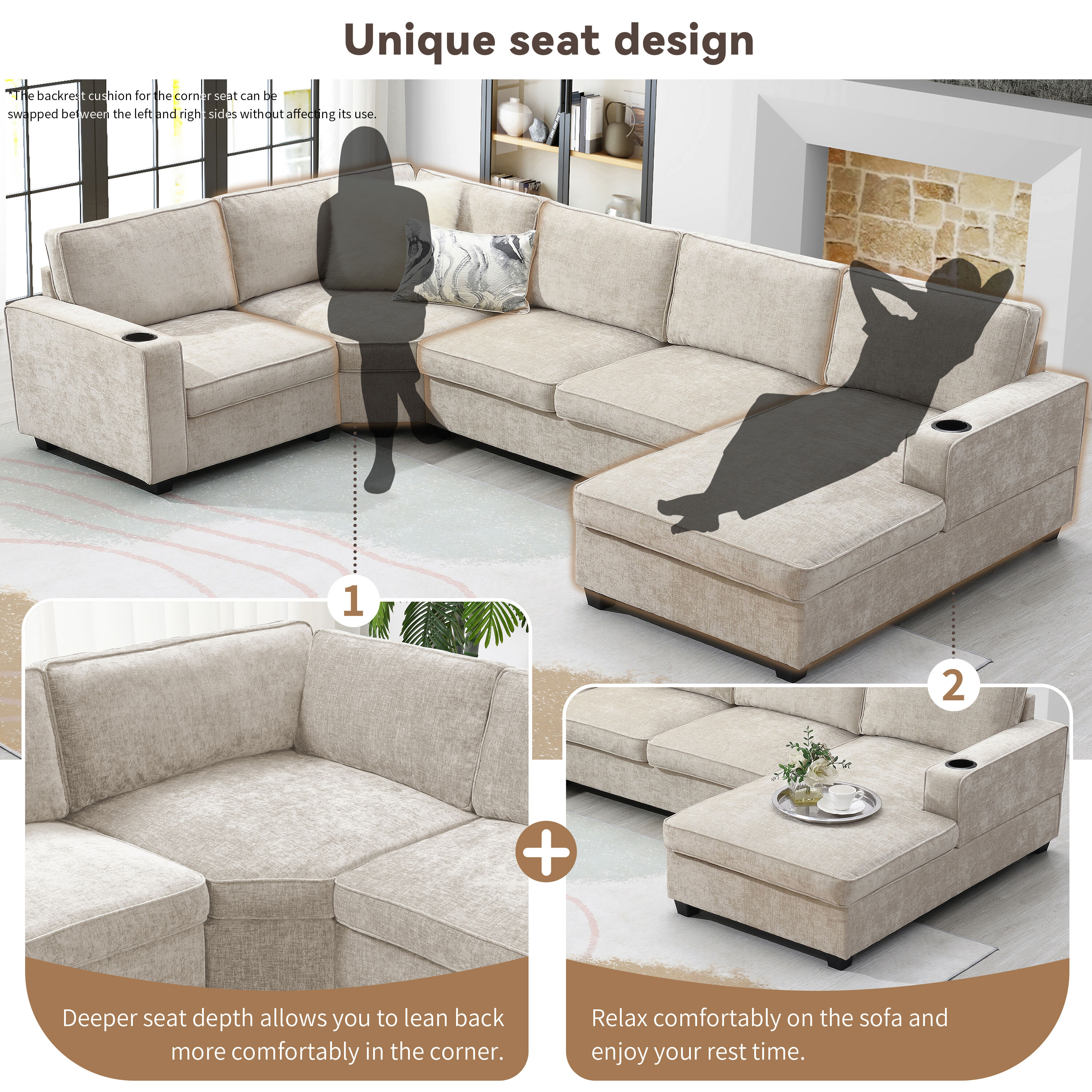 ModernLuxe N723S1197K Sofas-Loveseats - View #5
