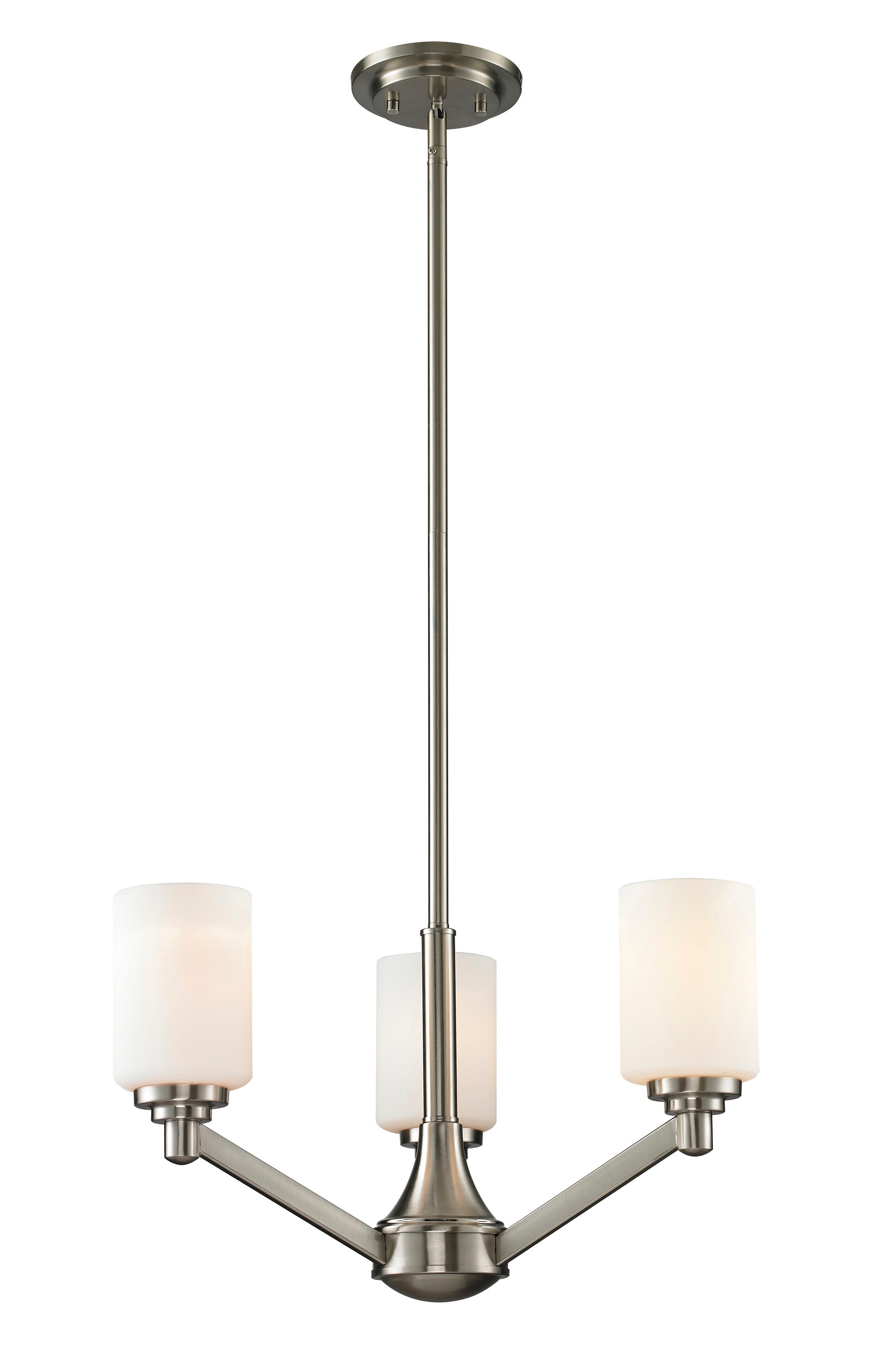 Z-Lite 410-3 Montego 3-Light Brushed Nickel Transitional Dry rated Chandelier