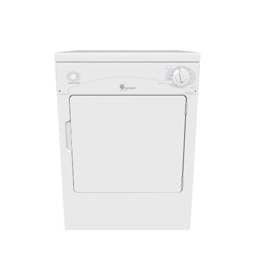 GE 3.6-cu ft Stackable Portable Electric Dryer (White on White)