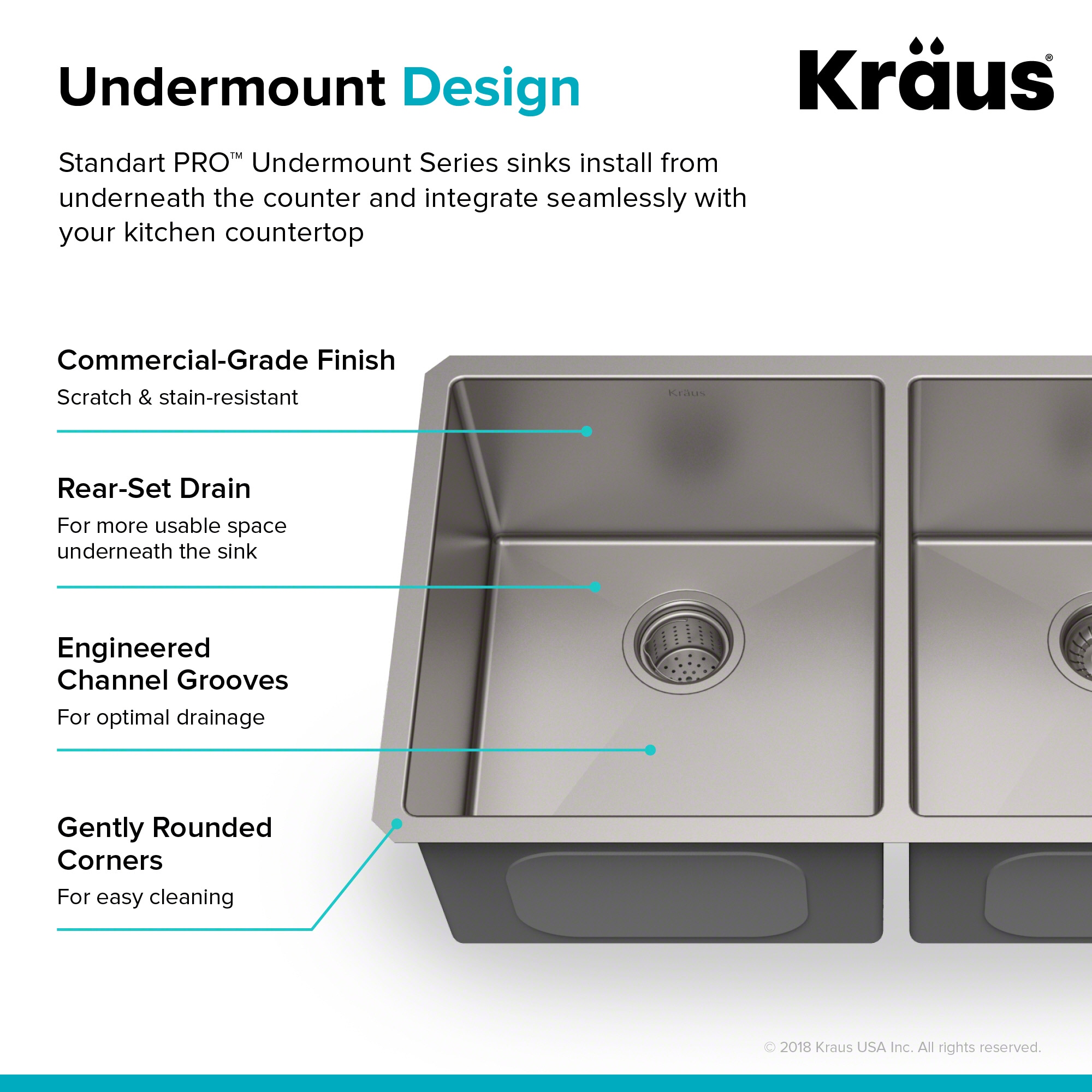 Kraus KHU102-33-100-75MB Kitchen-Sinks - View #6