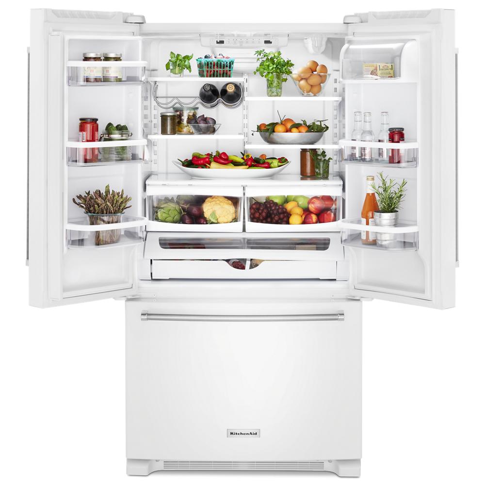 KitchenAid 20-cu ft Counter-Depth French Door Refrigerator with Ice Ma –  Madison Discount Warehouse