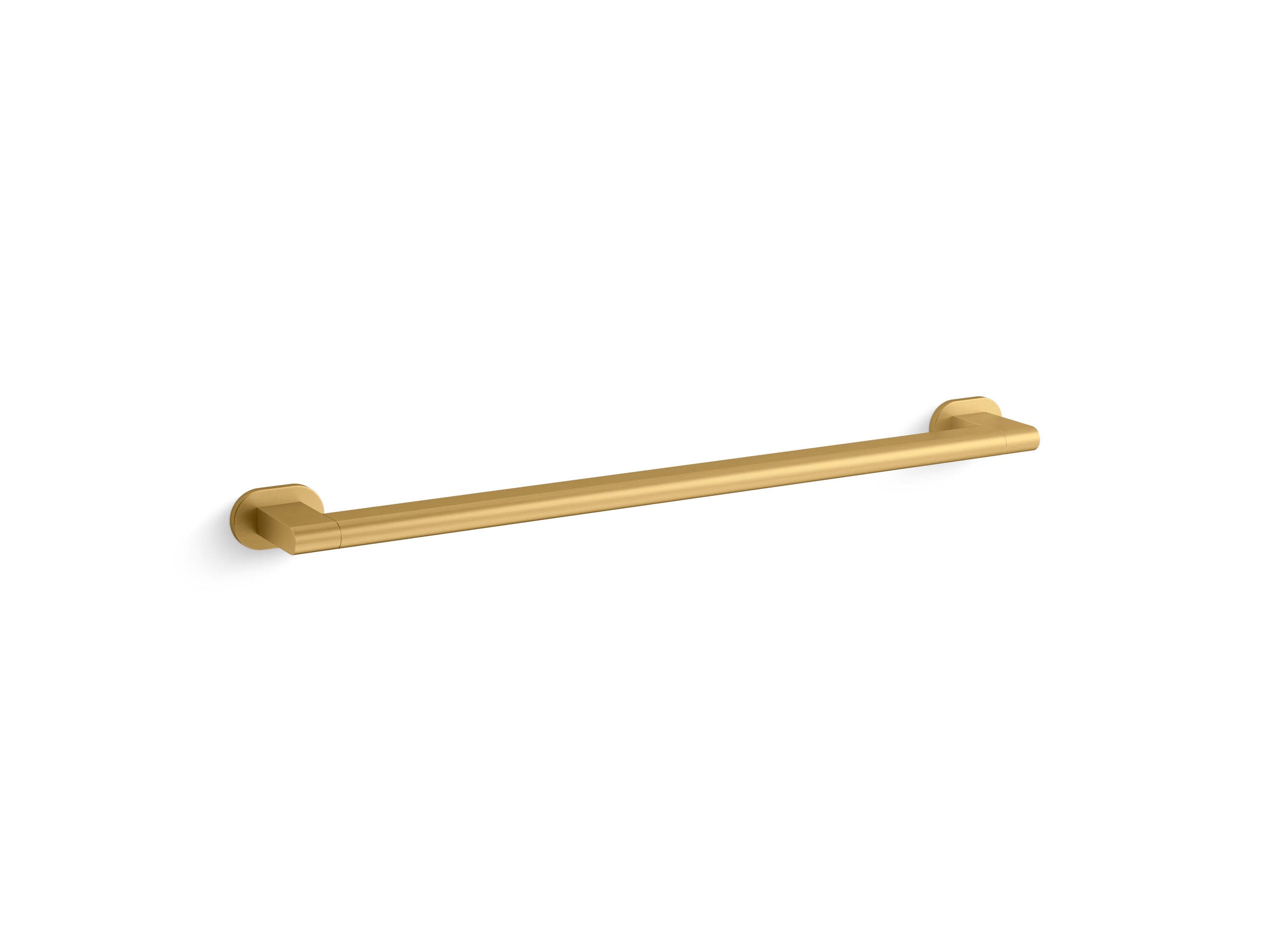 KOHLER Belay 24-in Vibrant Brushed Moderne Brass Wall-mount ADA Compliant Grab Bar ( 300-lb Weight Capacity ) #33458-2MB