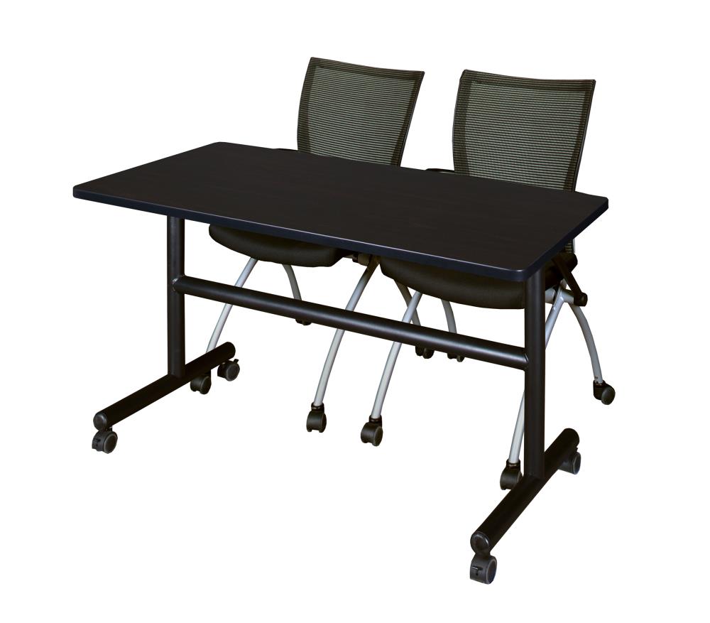 Regency MKFT4830MW09BK Training Brown 4-Person Training Table (48-in W x 29-in H)