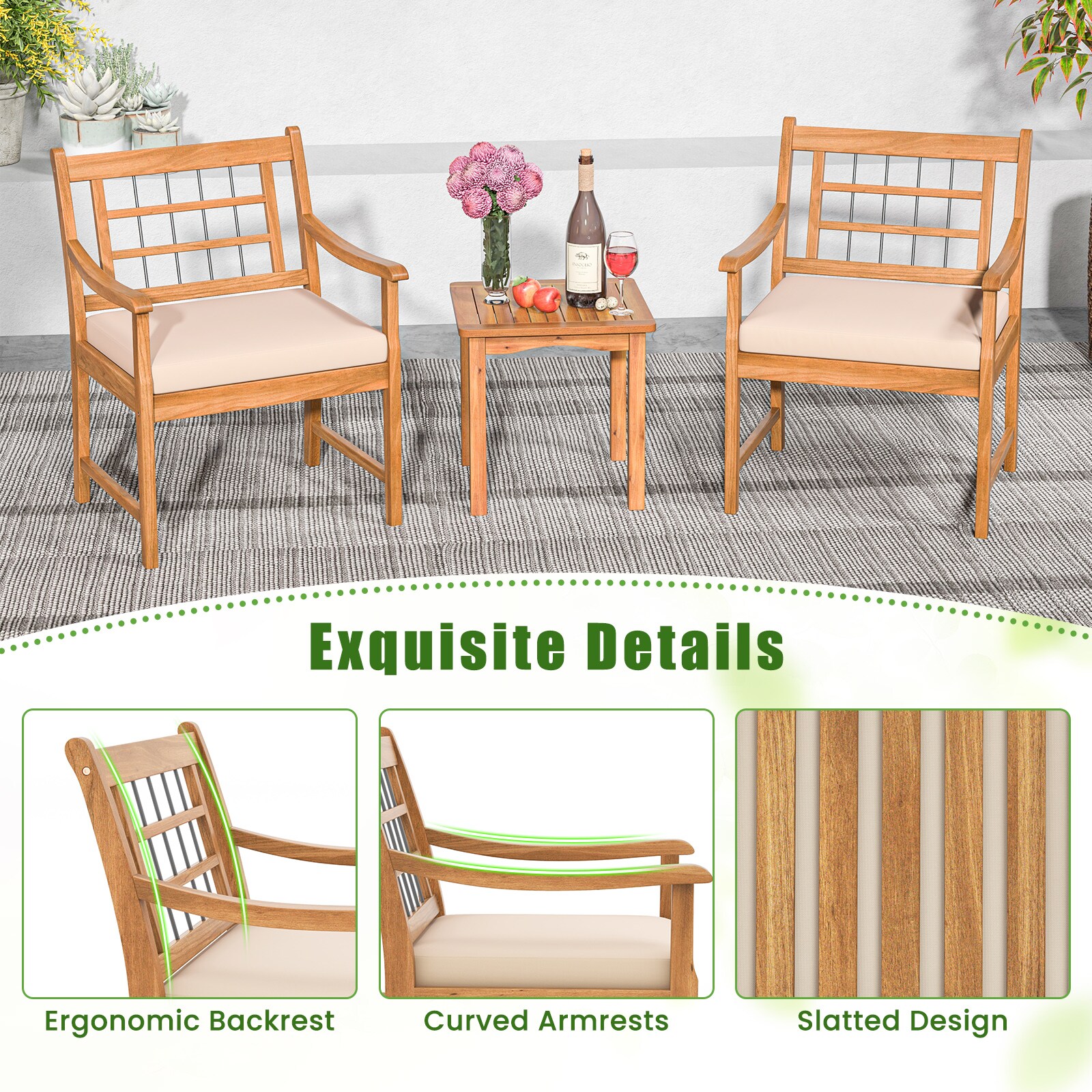 Ayelon 587WHLW4KHW72 Patio-Conversation-Sets - View #6