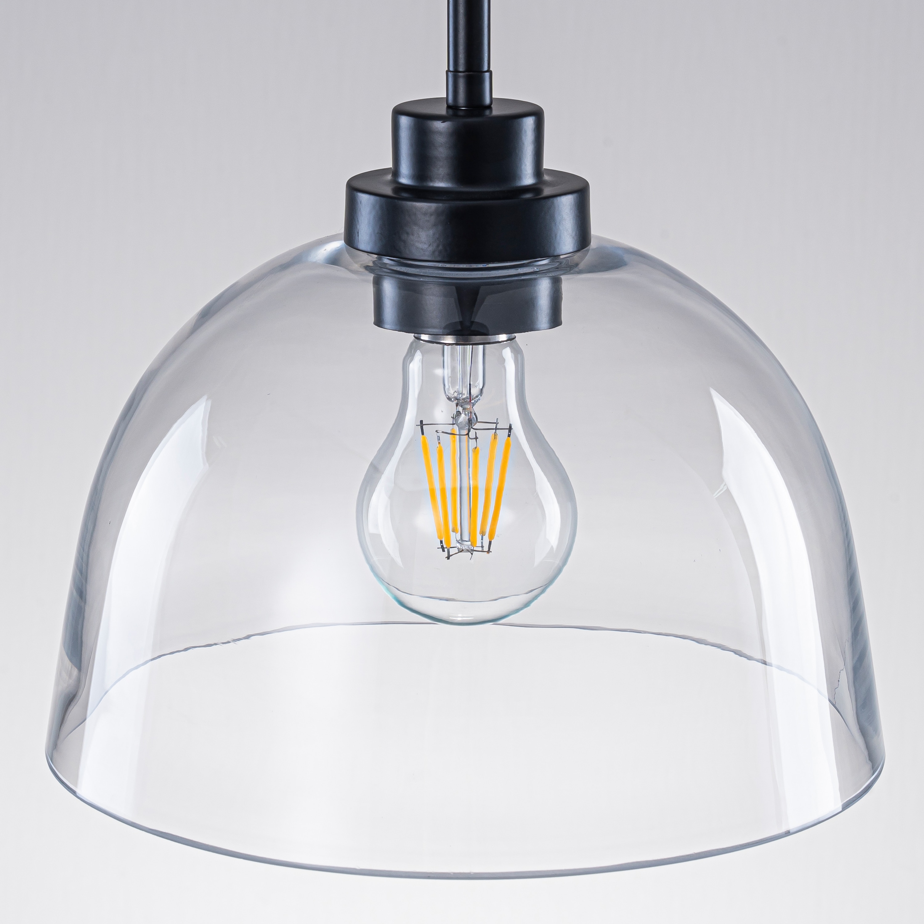 GoYeel 5.5-in x 9.1-in Dome Clear Clear glass Pendant light shade