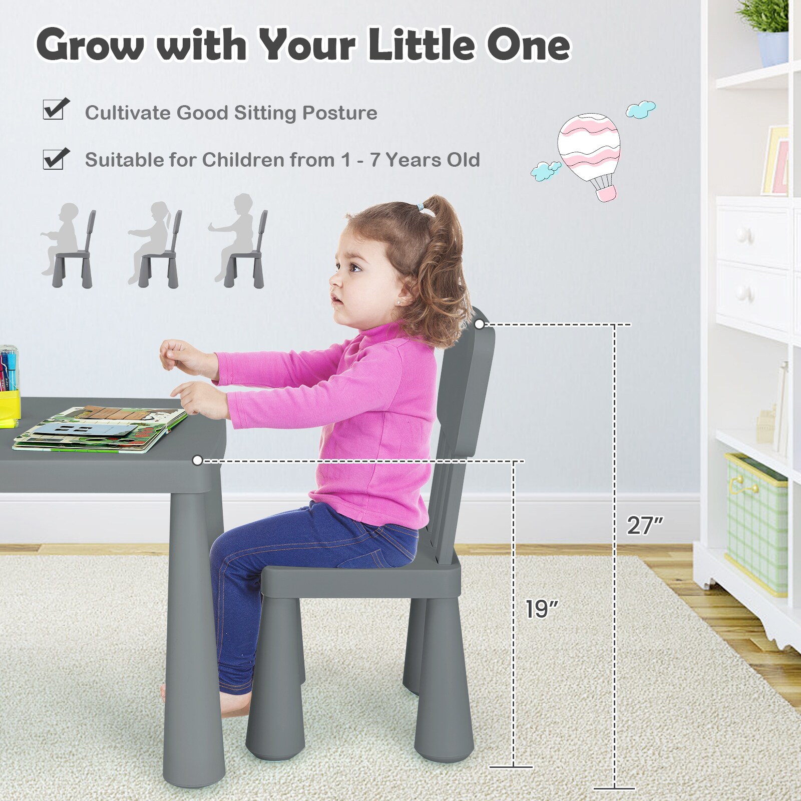 Slickblue D-CO-RG01866WH Kids-Play-Tables - View #6