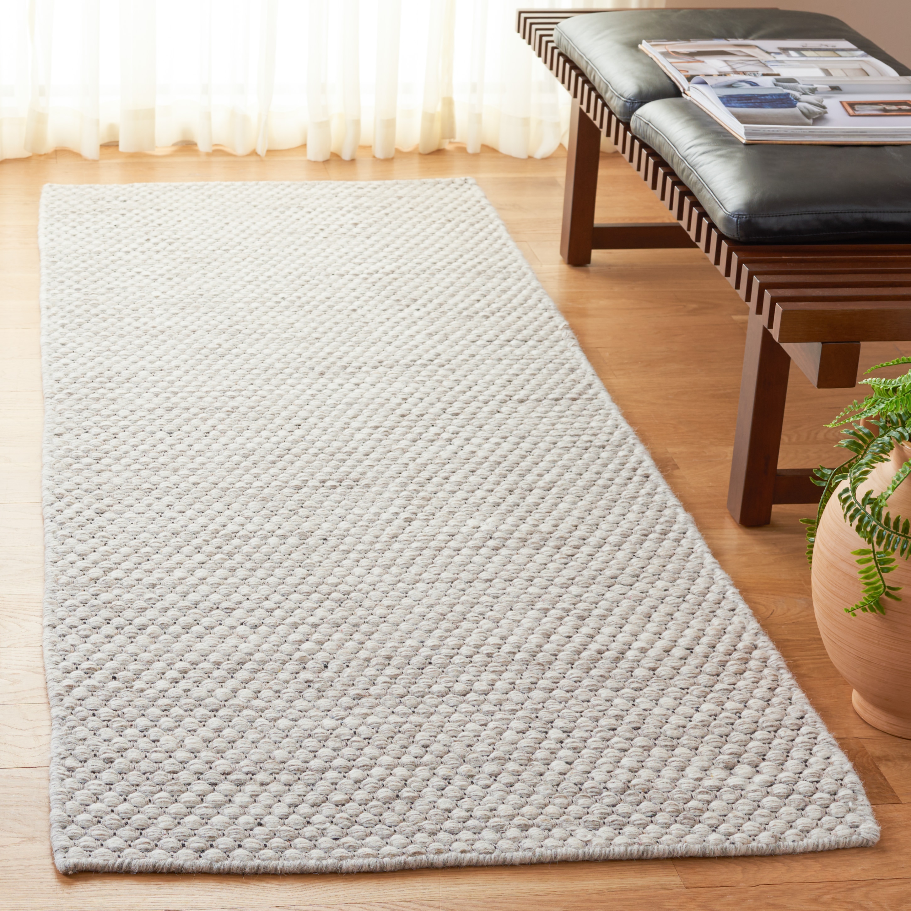  Vermont 808 Light Gray/Ivory Contemporary 2ft-3in x 8ft Runner Rug