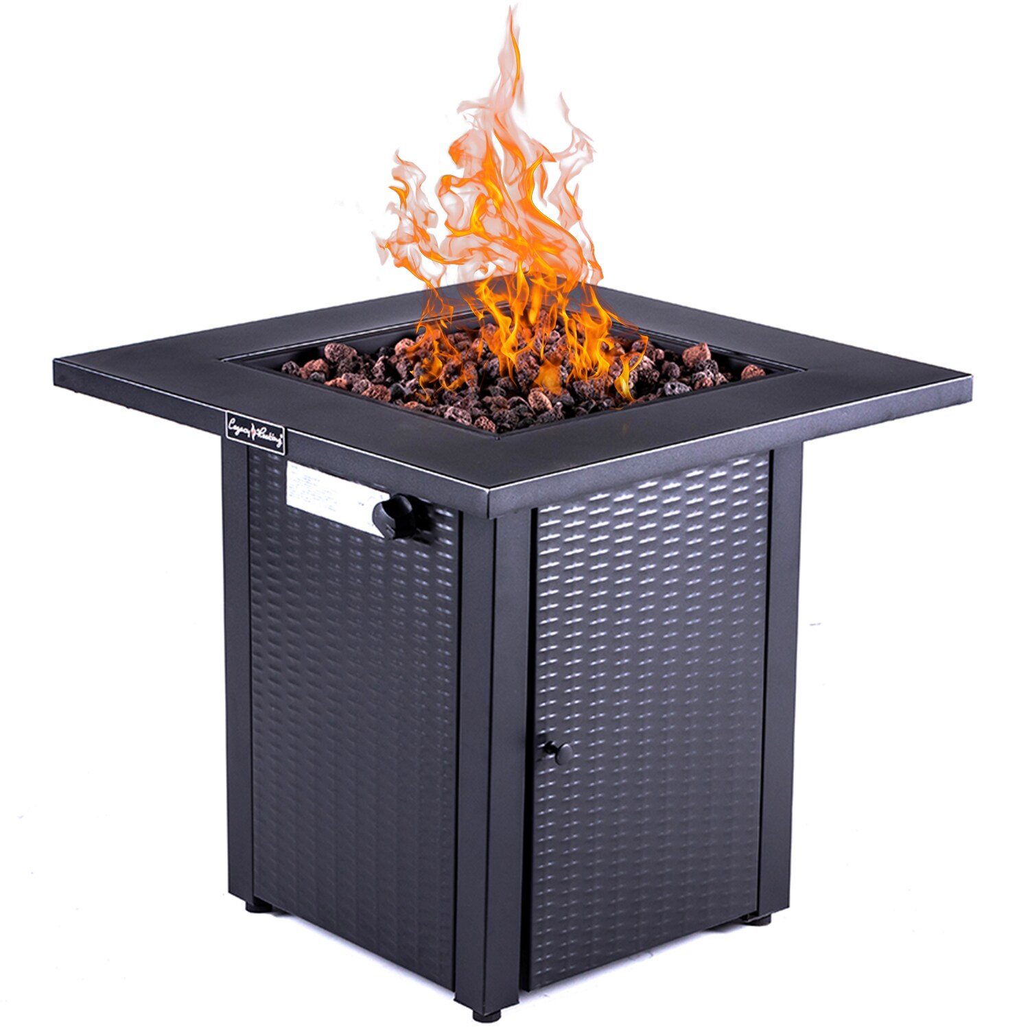 LEGACY HEATING 28 Inch Outdoor Gas Propane Fire Pit Table 