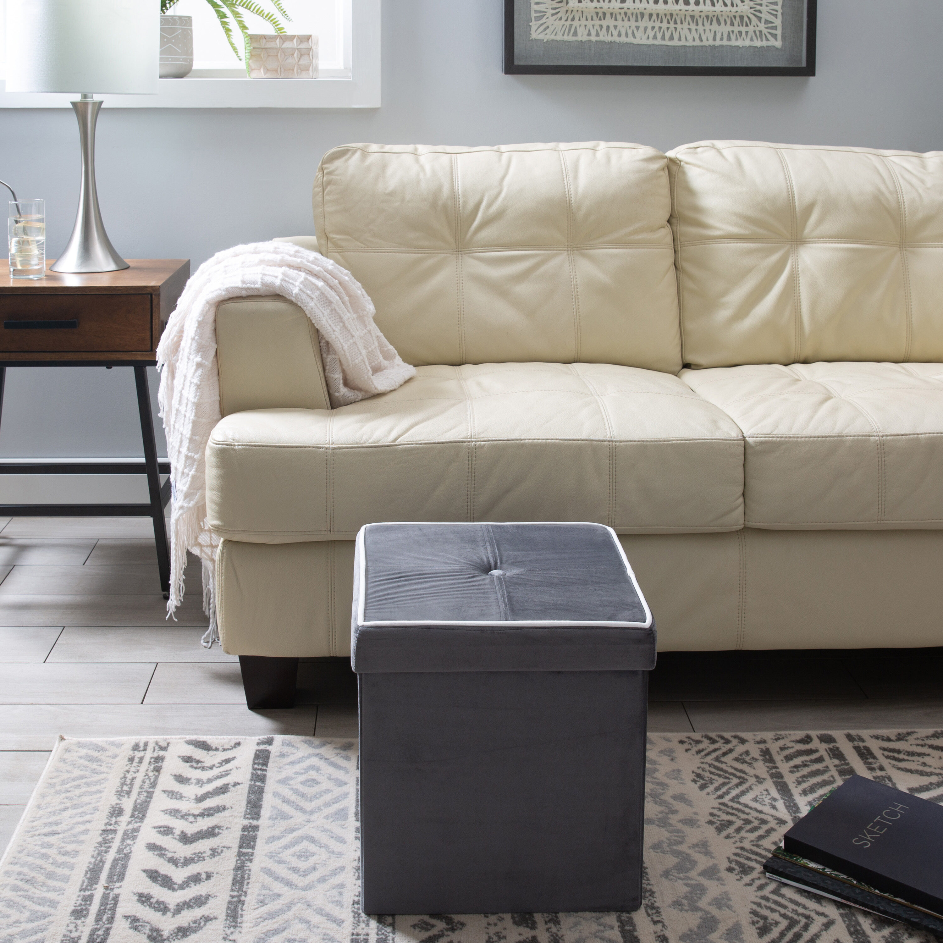 Simplify F-0629-GREY Indoor-Ottomans - View #5