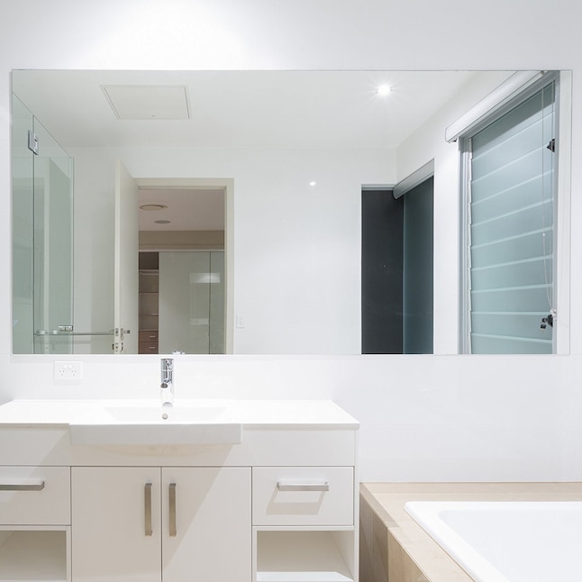 Fab Glasirror Frameless Wall, Large Frameless Mirror For Bathroom