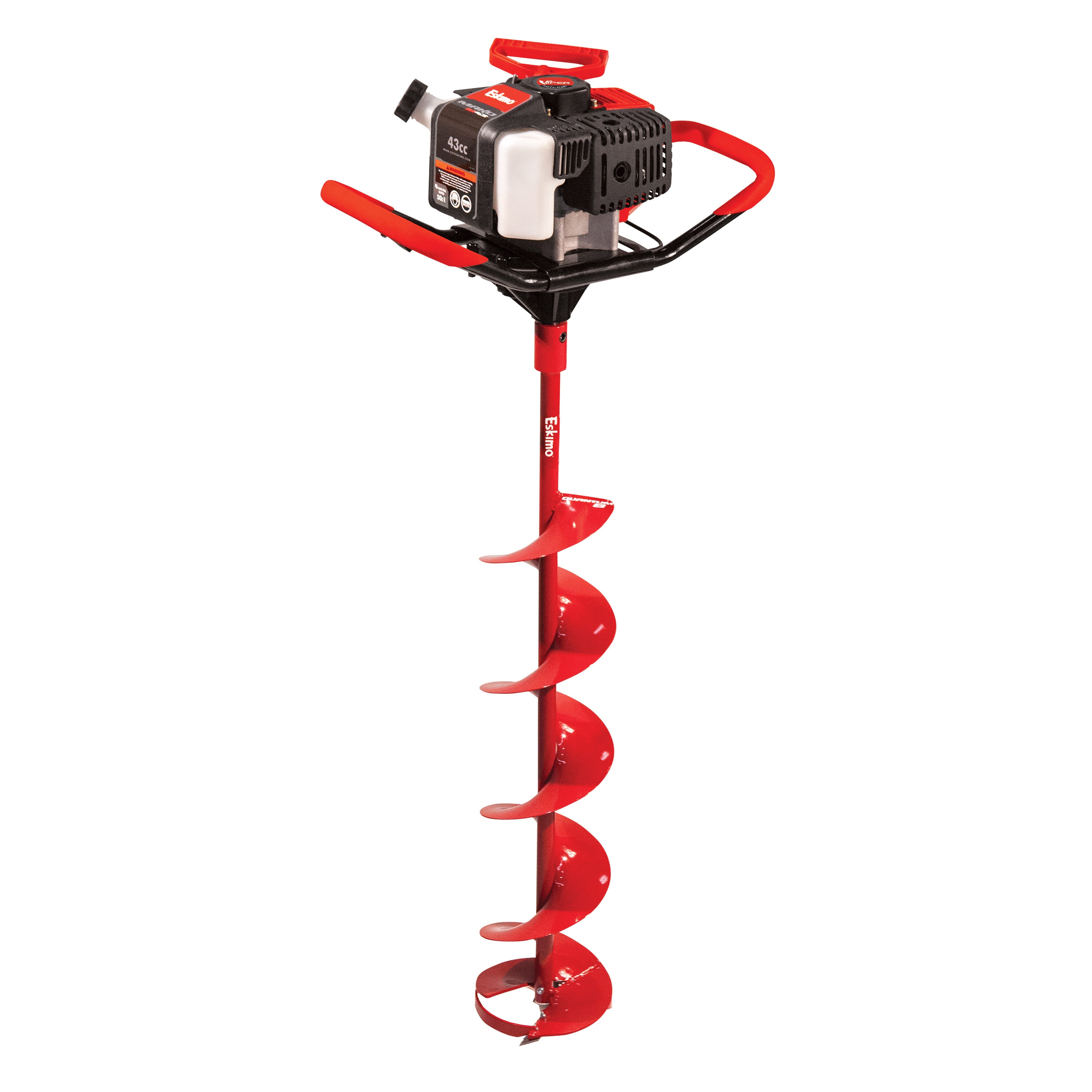 43cc Gas Powered Ice Fishing Auger, 8-inch Auger Bits at