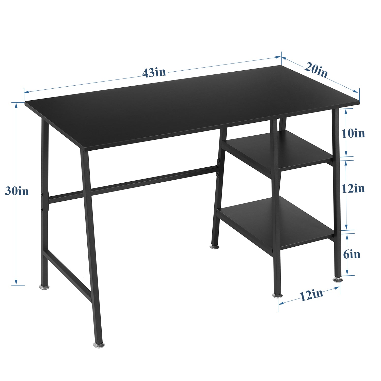 Vecelo LOE-DC-CD01-BLK desks - View #2