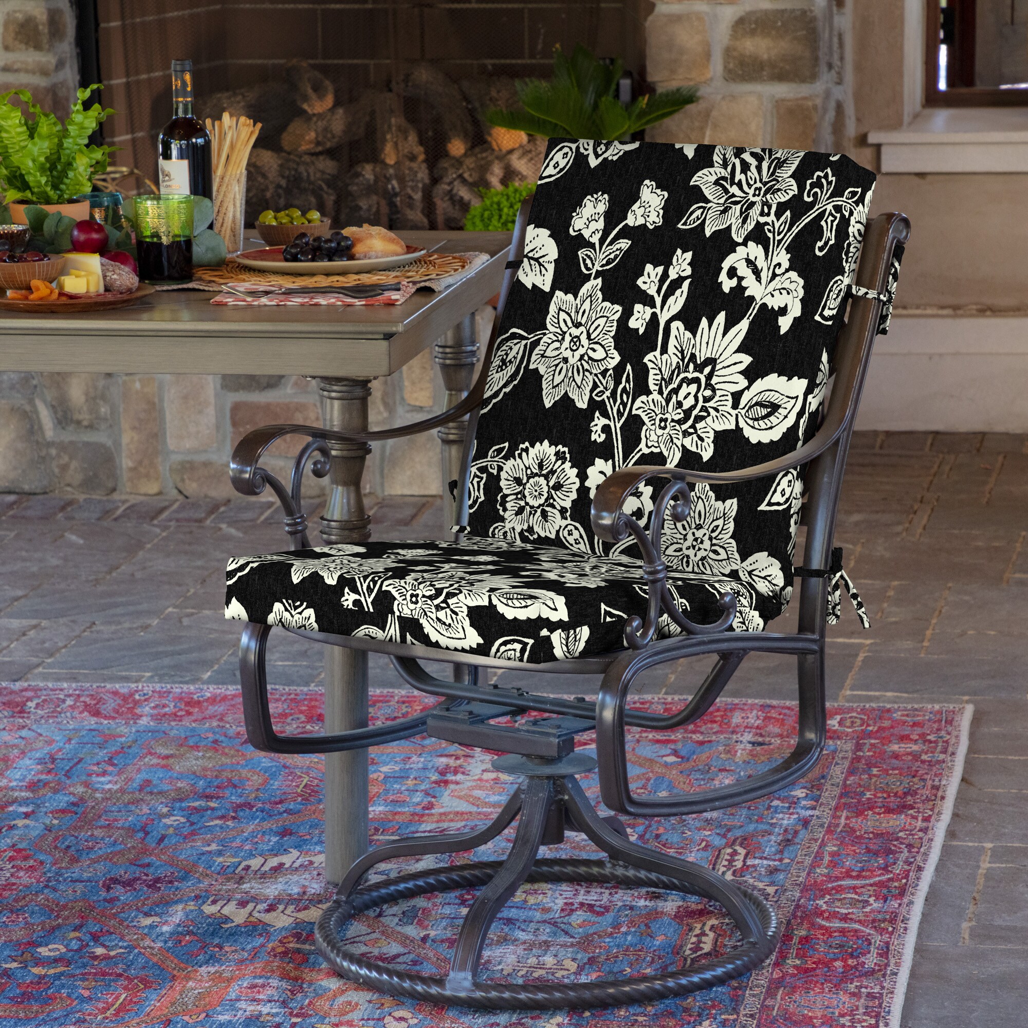 ARDEN SELECTIONS 18 in. x 16.5 in. Mid Back Outdoor Dining Chair