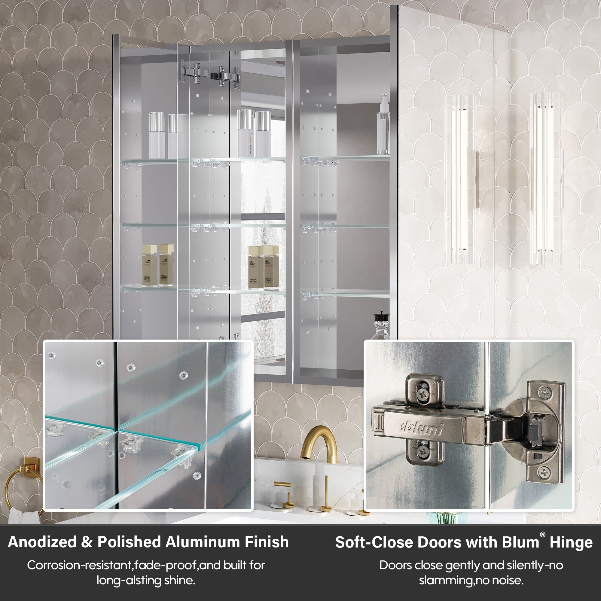 WELLFOR JRA12L20R32 Bathroom-Medicine-Cabinets - View #7