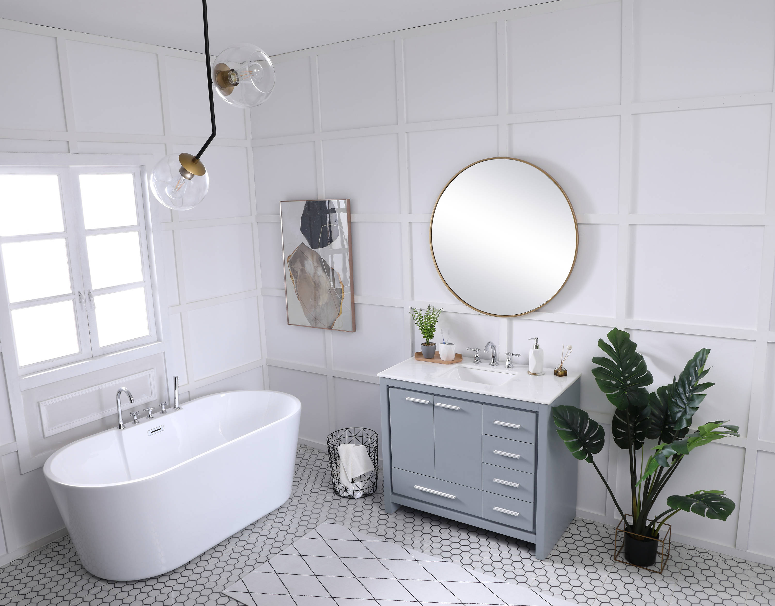 Elegant Decor HF38520GR Bath-Vanity-Combo - View #4